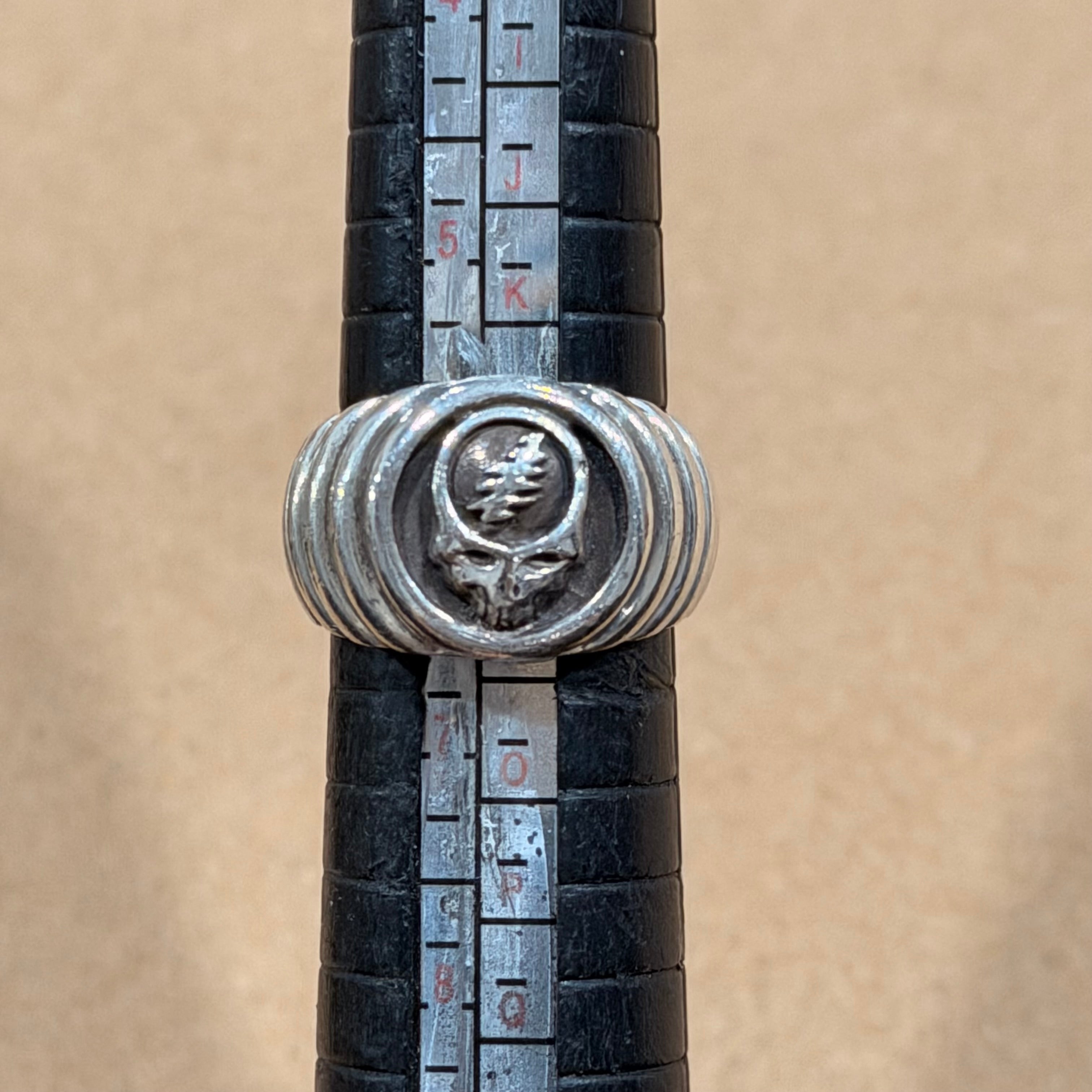 Sterling Grateful Dead Skull Ring Sz 6