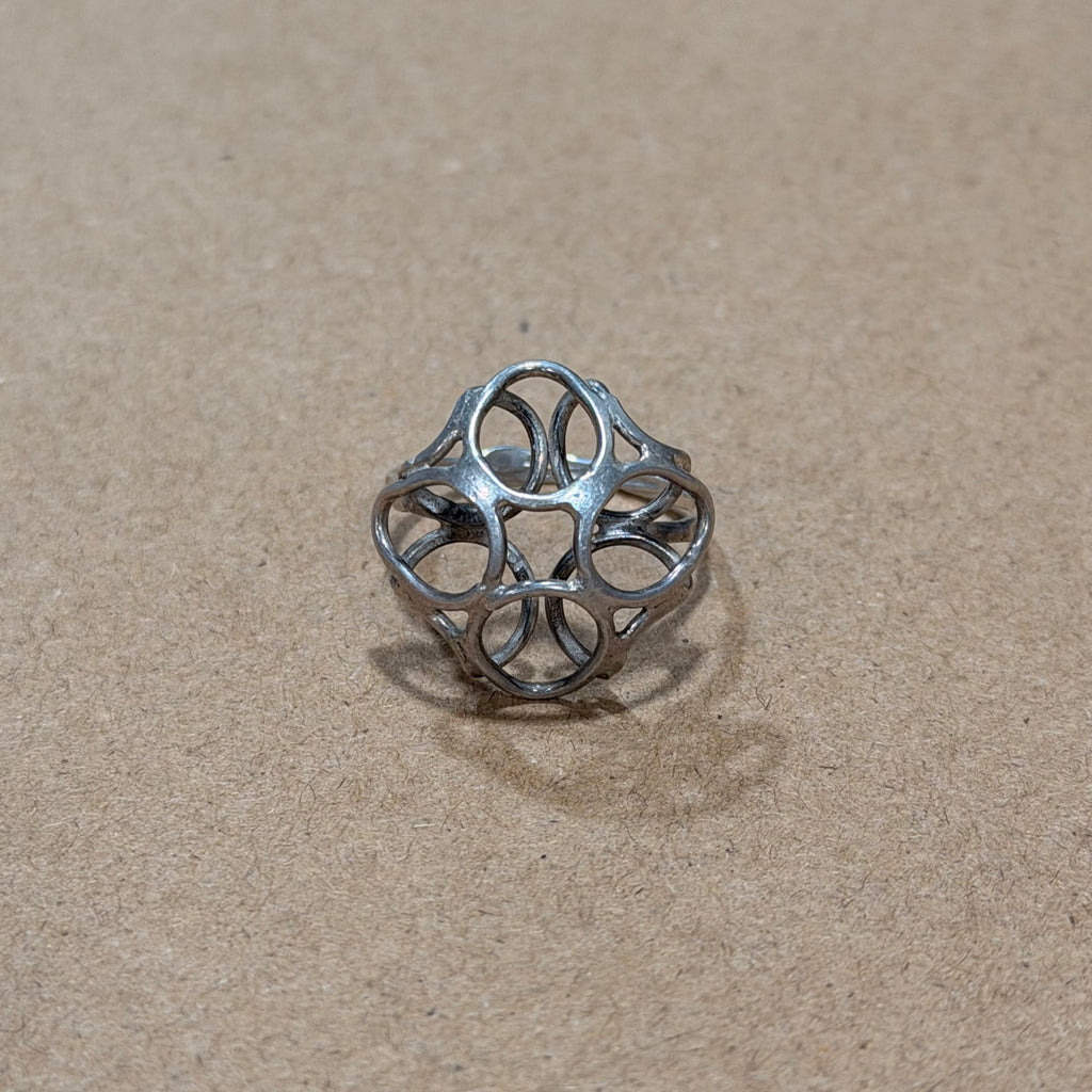 Sterling Abstract Wire Ring Sz 7.75