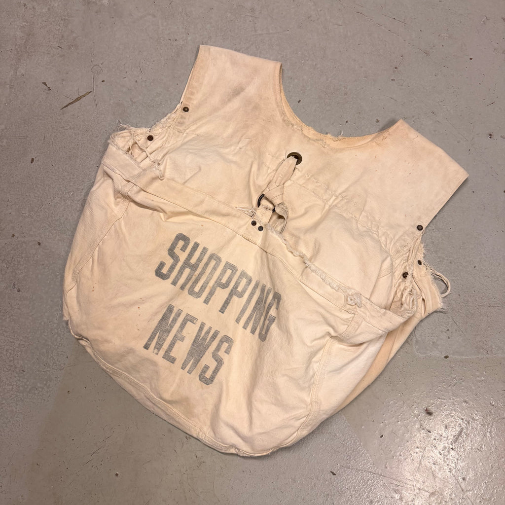 Vintage 60's? Shopping News Over Shirt Newspaper Bag