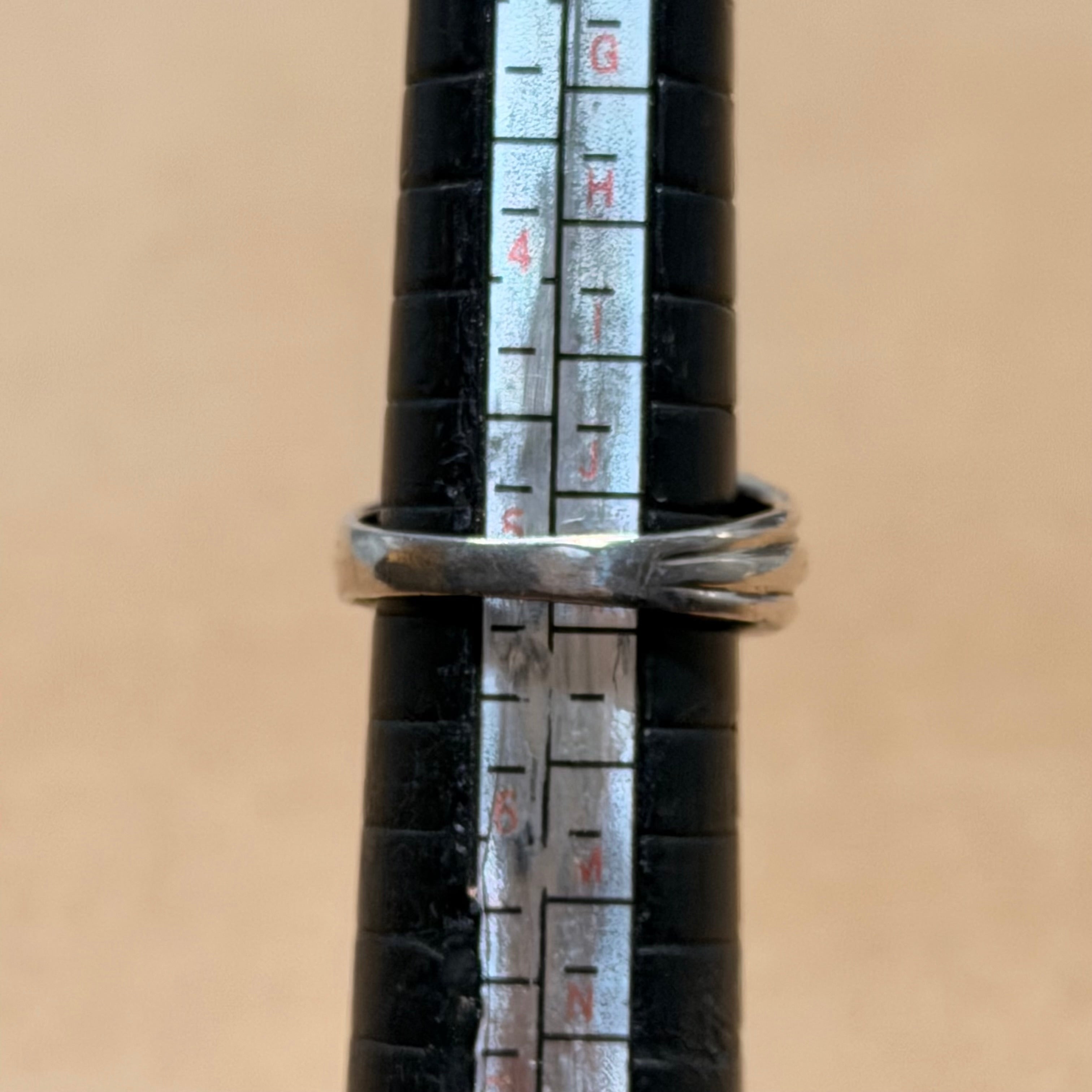 Sterling Mini Garnet Ring Sz 5