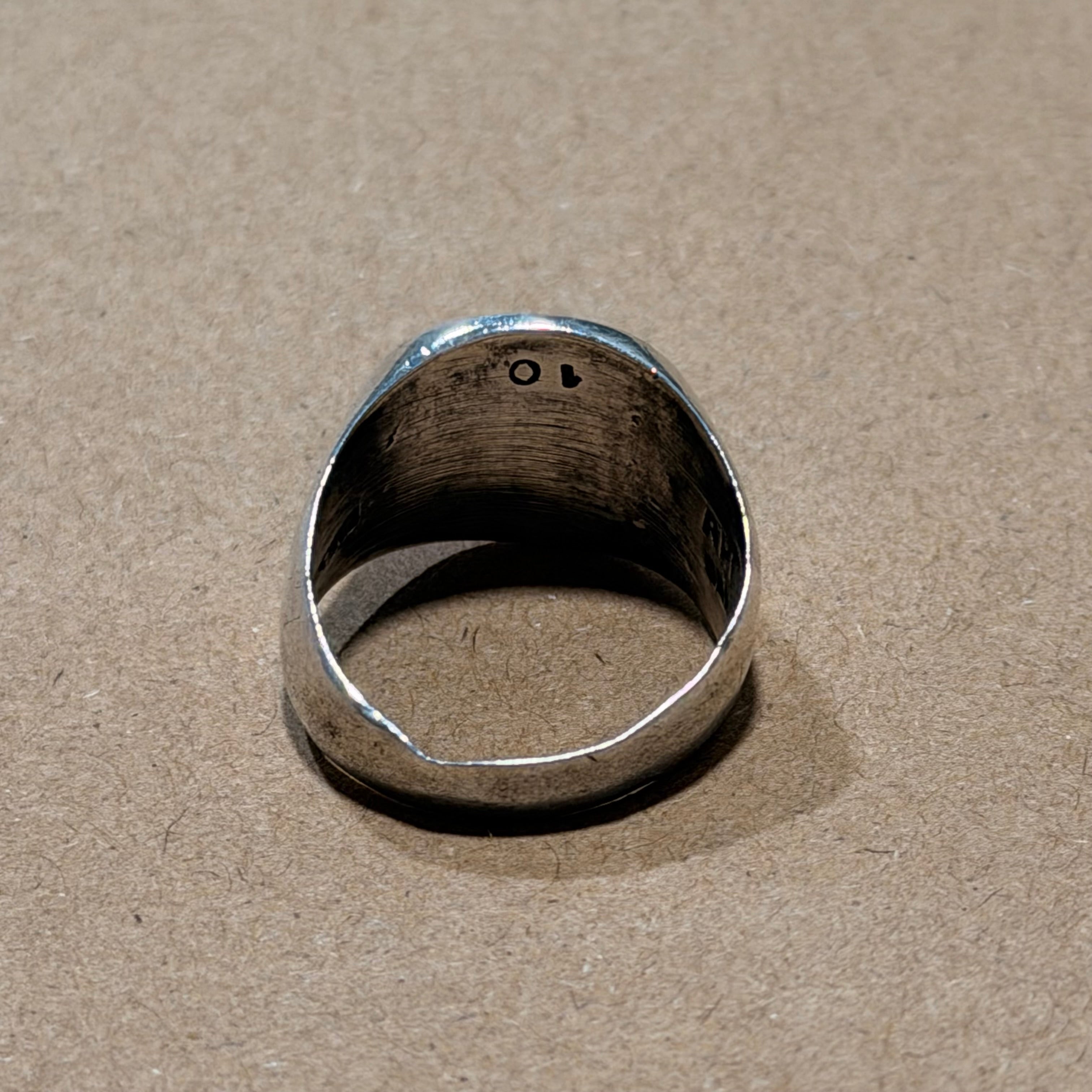 Sterling Southwestern Crushed Turquoise Lightning Bolt Ring Sz 10