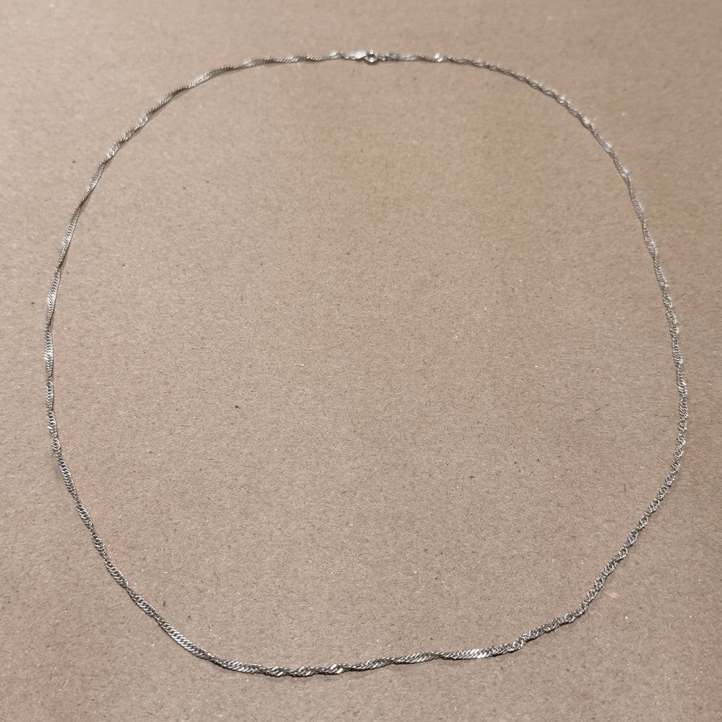 Sterling Twisted Rope Chain Necklace 29 in