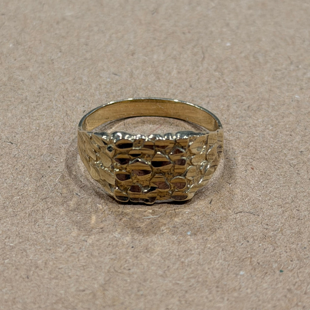 10k Gold Nugget Ring Sz 7.75
