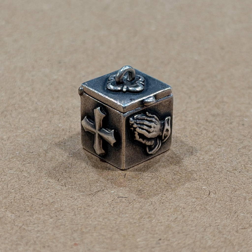 Sterling Prayer Box James Avery Pendant 0.5 in