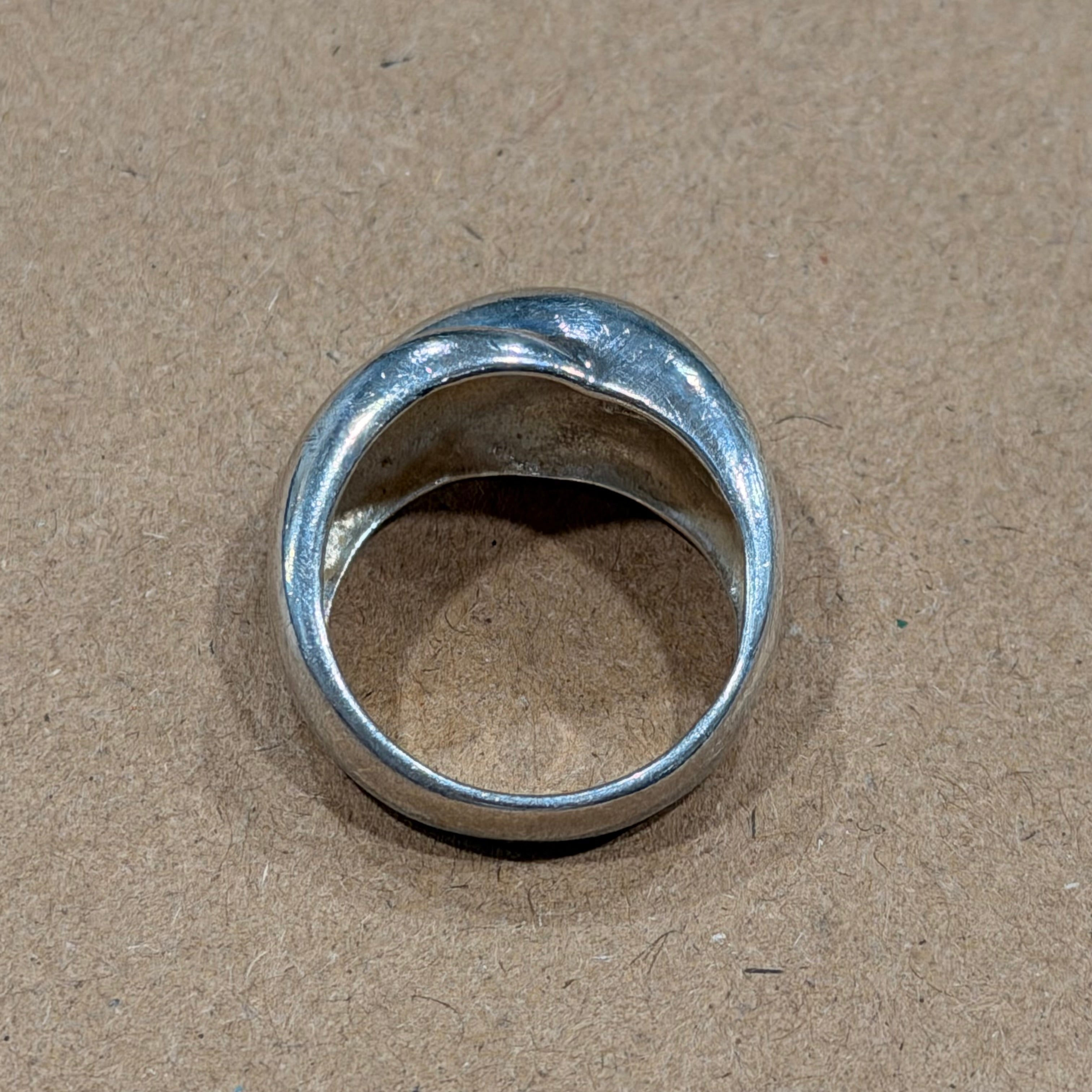 Sterling Twisted Knot Ring Sz 8