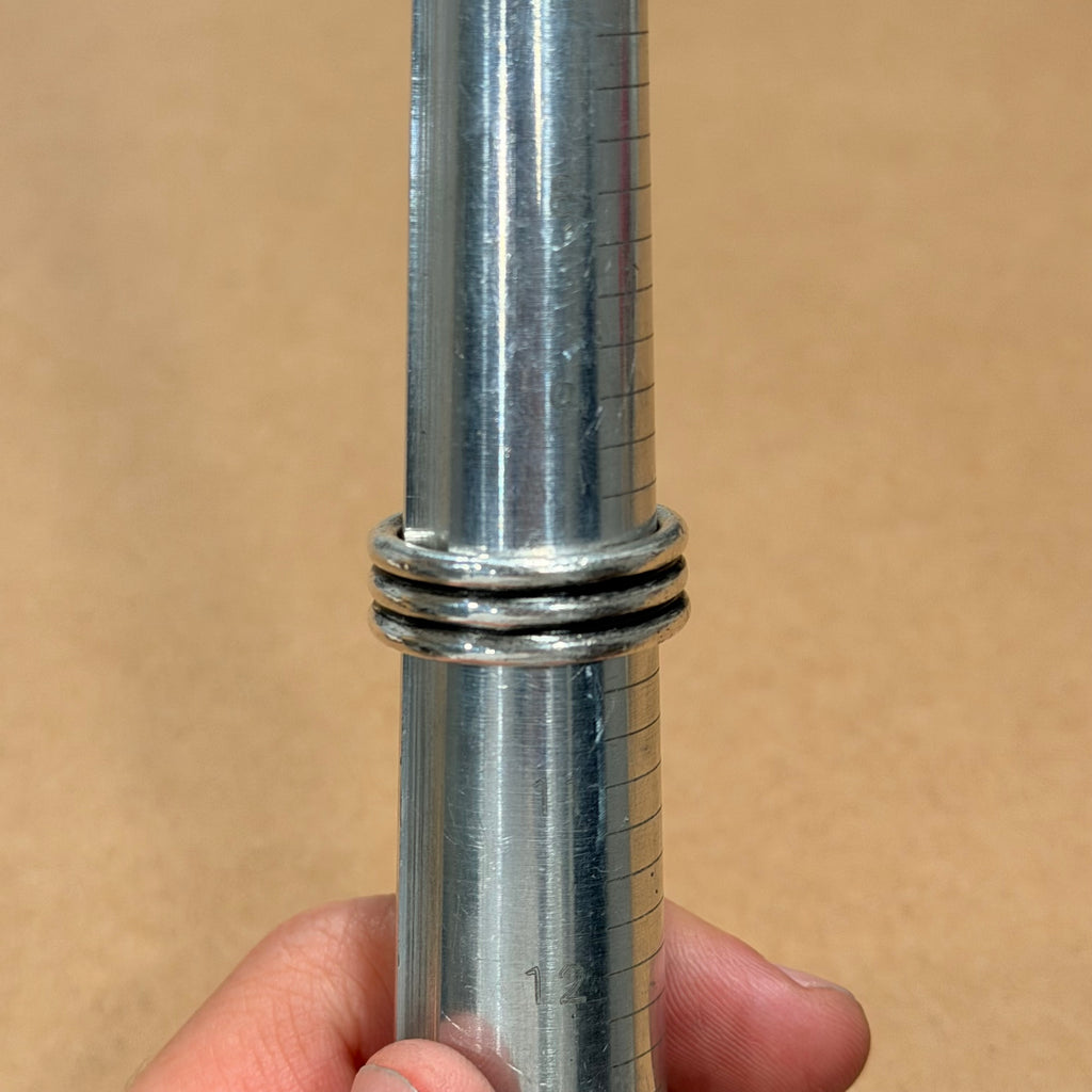 Sterling Chunky Stacked Band Ring Sz 10