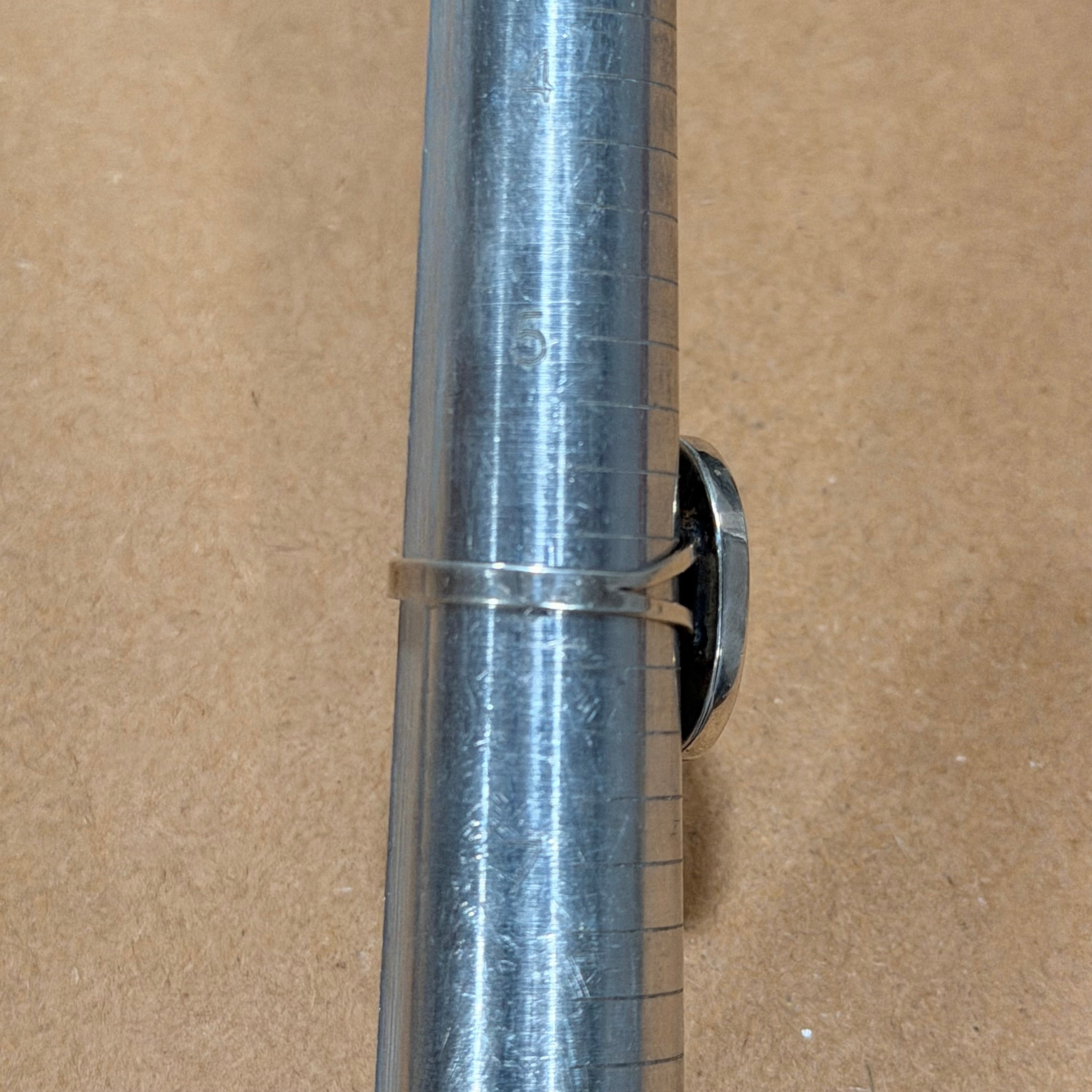 Sterling Crushed Turquoise Weed Leaf Ring Sz 6