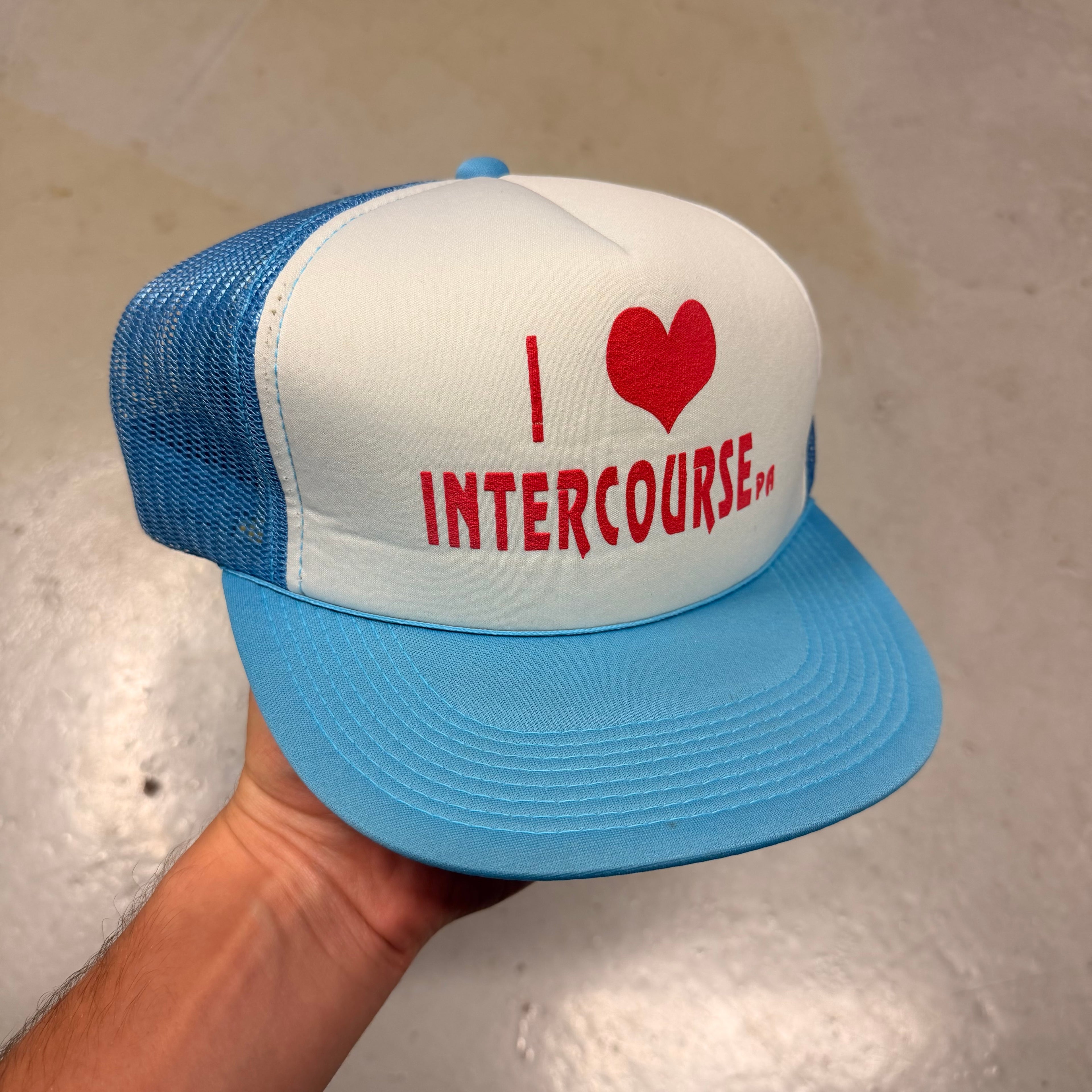 Vintage 80's I Love Intercourse Trucker Hat