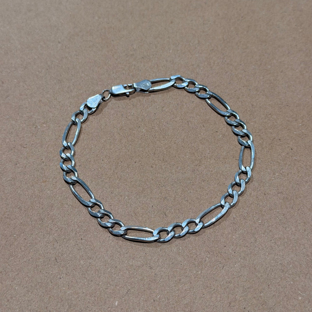 Sterling Figaro Link Bracelet 8.5 in