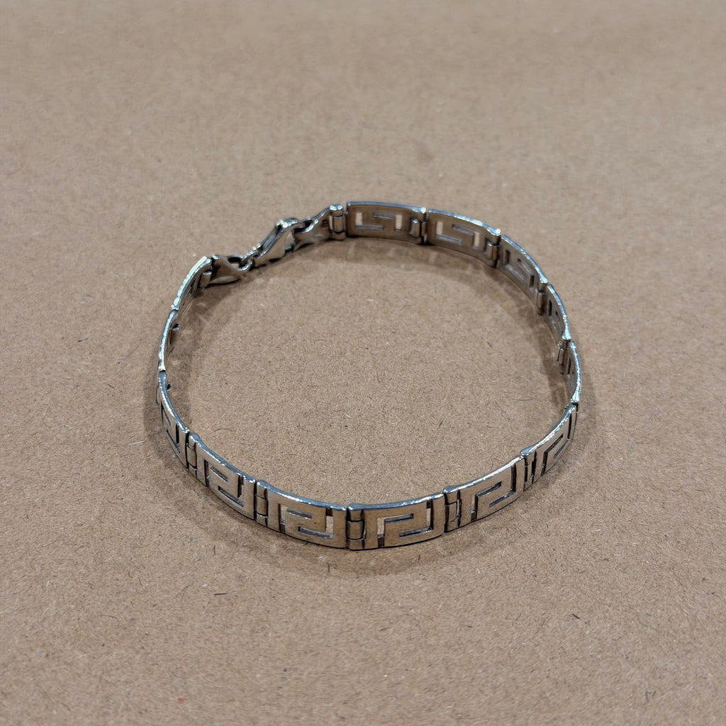 Sterling Greek Key Link Bracelet