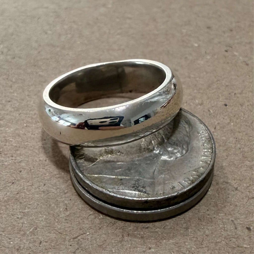 Essential Sterling Rounded Band Ring Sz 7