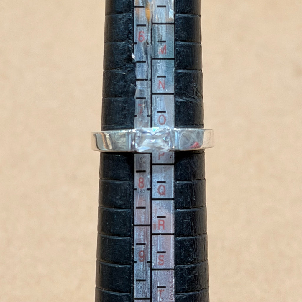 Sterling Cubic Zirconia Band Ring Sz 7.5