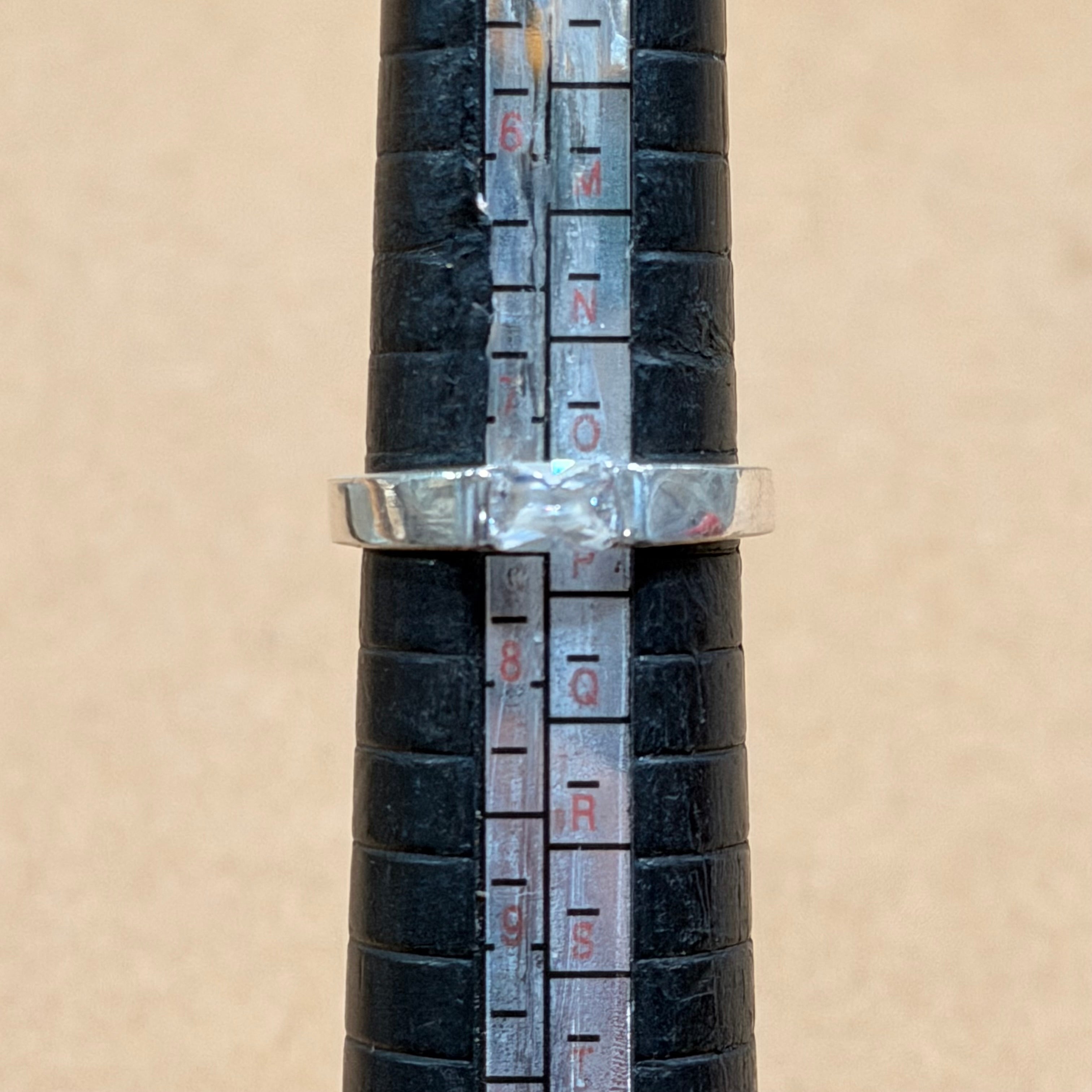 Sterling Cubic Zirconia Band Ring Sz 7.5