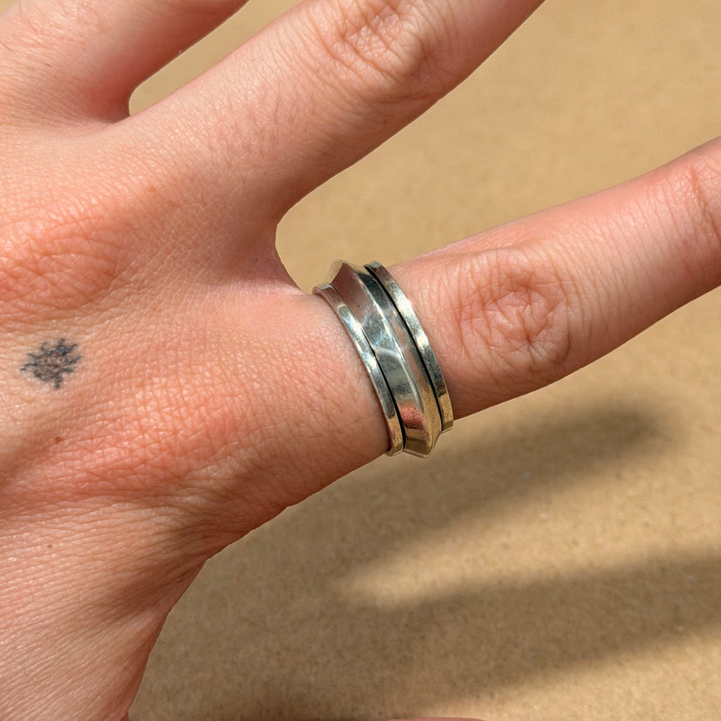 Sterling Rotating Spinner Ring Sz 10.5