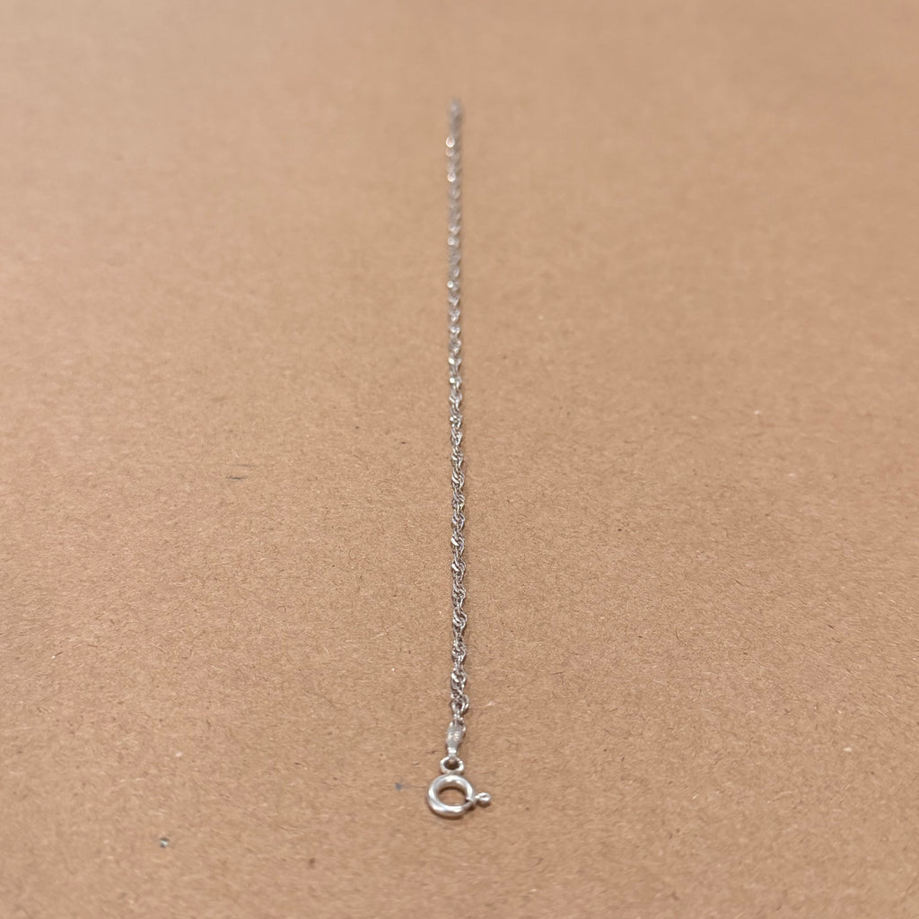 Sterling Twisted Rope Chain Bracelet 8 in