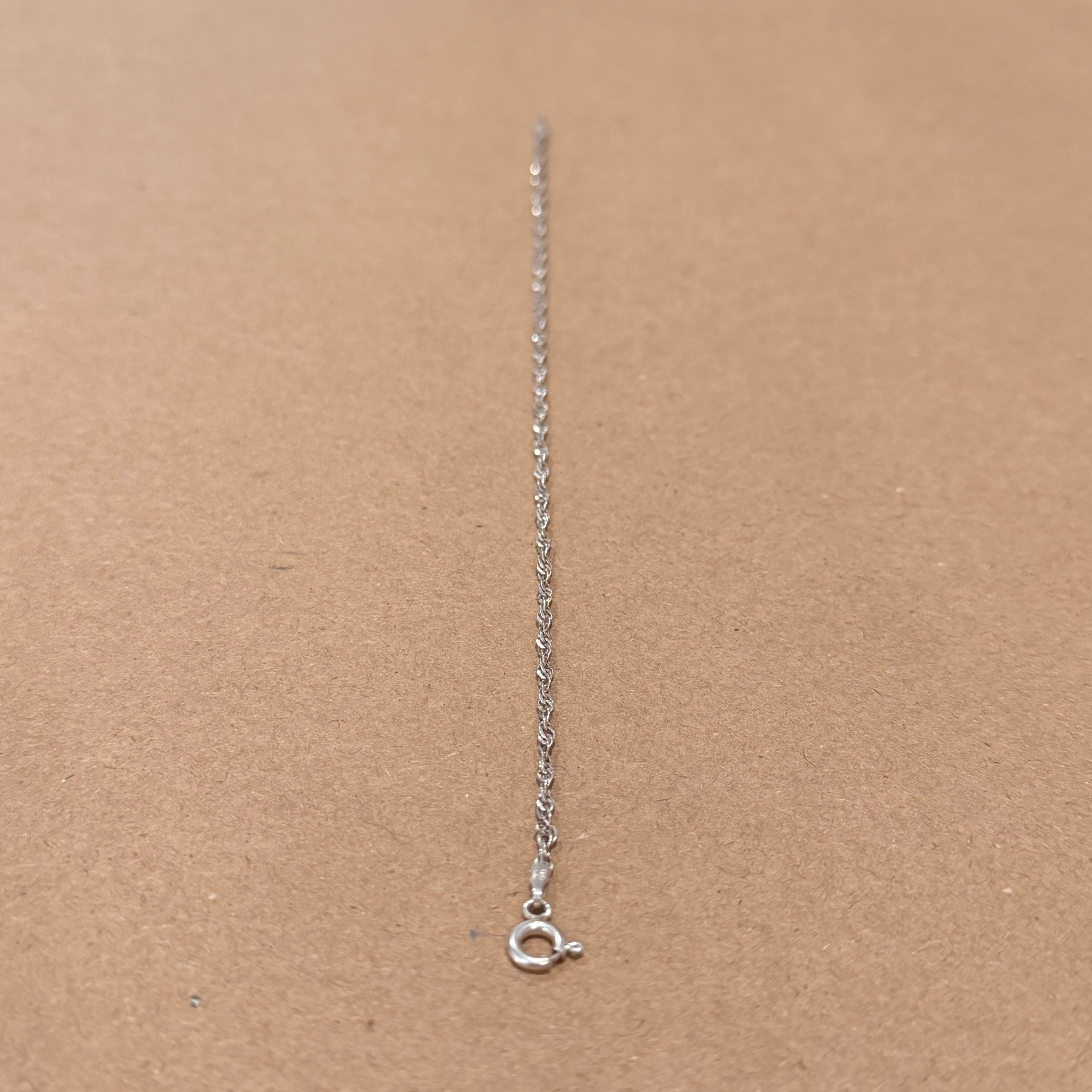 Sterling Twisted Rope Chain Bracelet 8 in