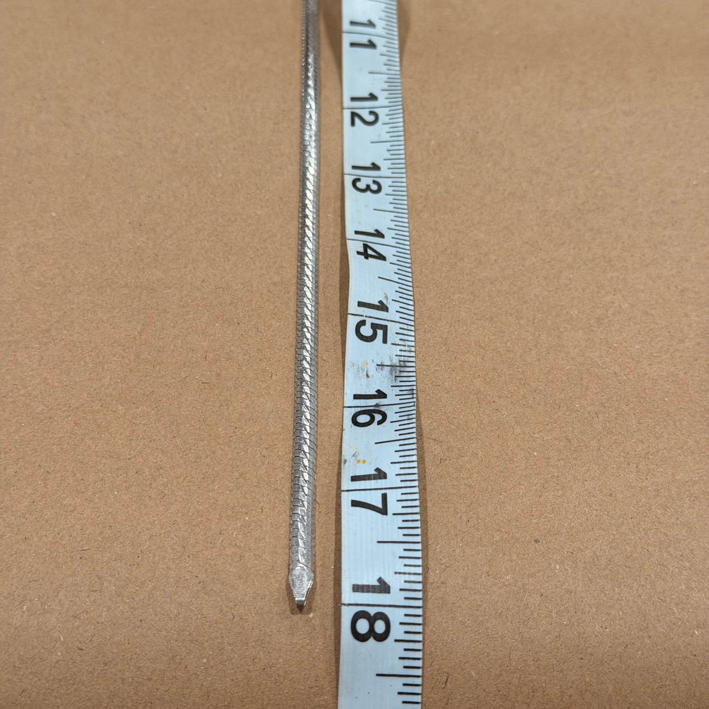 Sterling Heavyweight Textured Omega Link Necklace 18 in