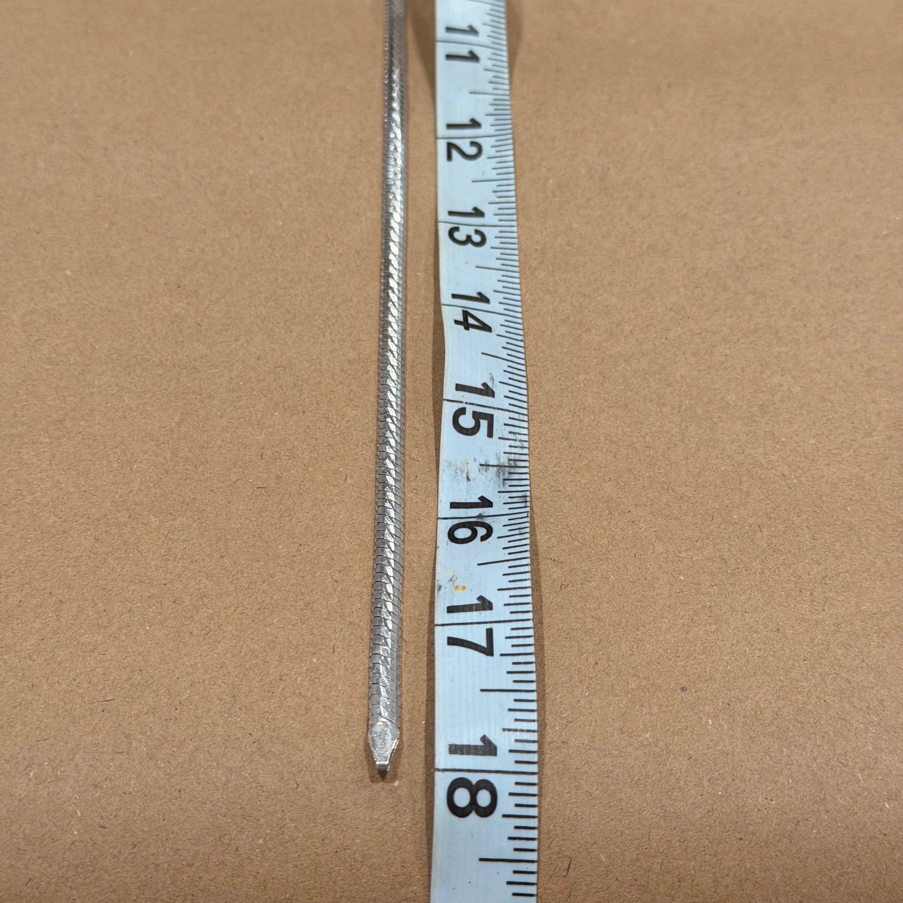 Sterling Heavyweight Textured Omega Link Necklace 18 in