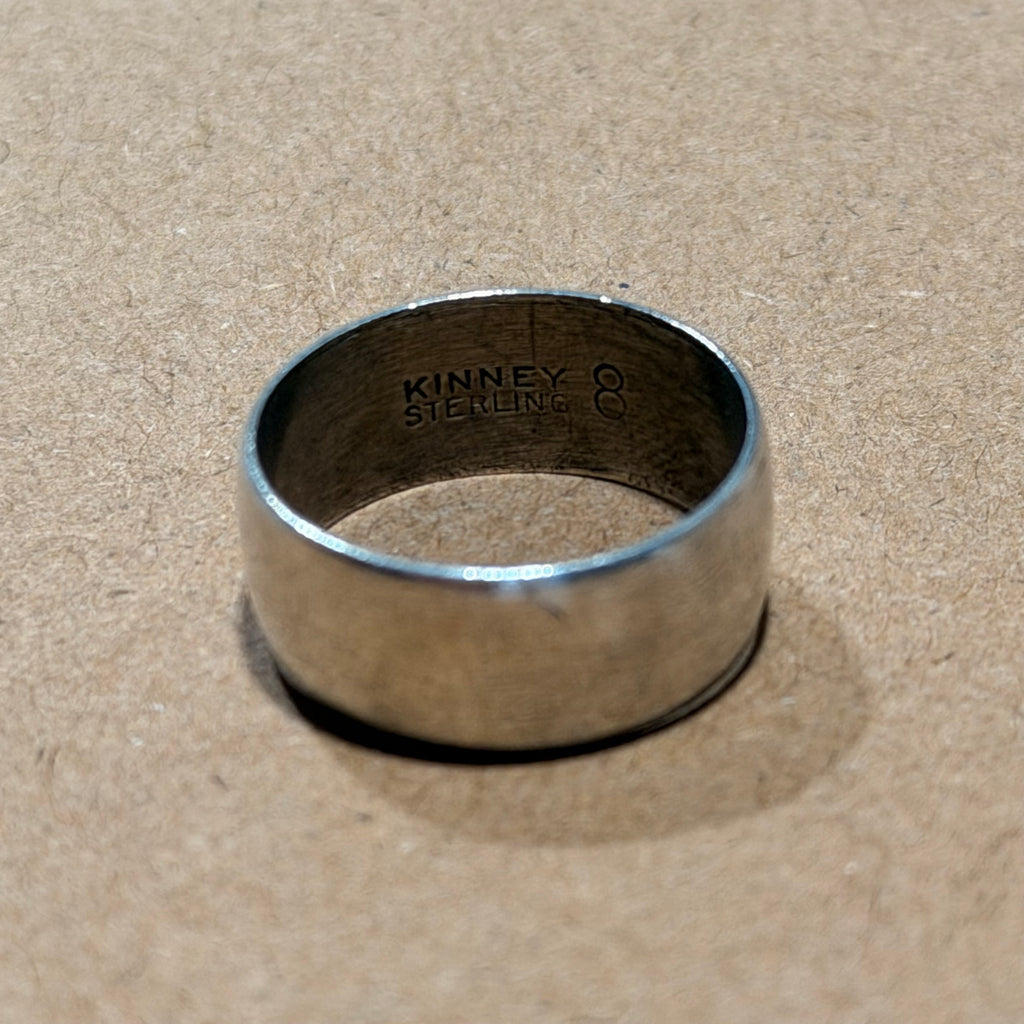 Tall Sterling Band Ring Sz 7.5