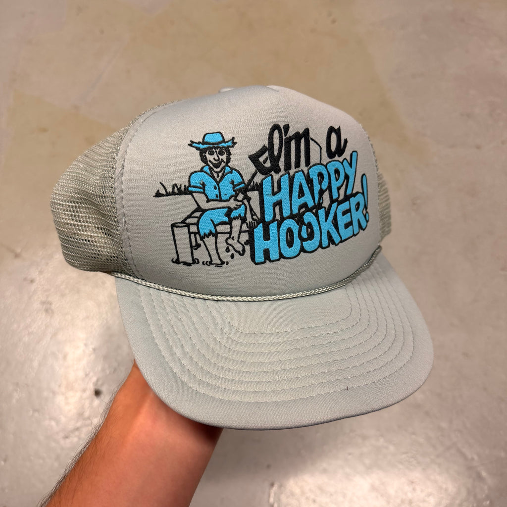 Vintage 80's Happy Hooker Trucker Hat