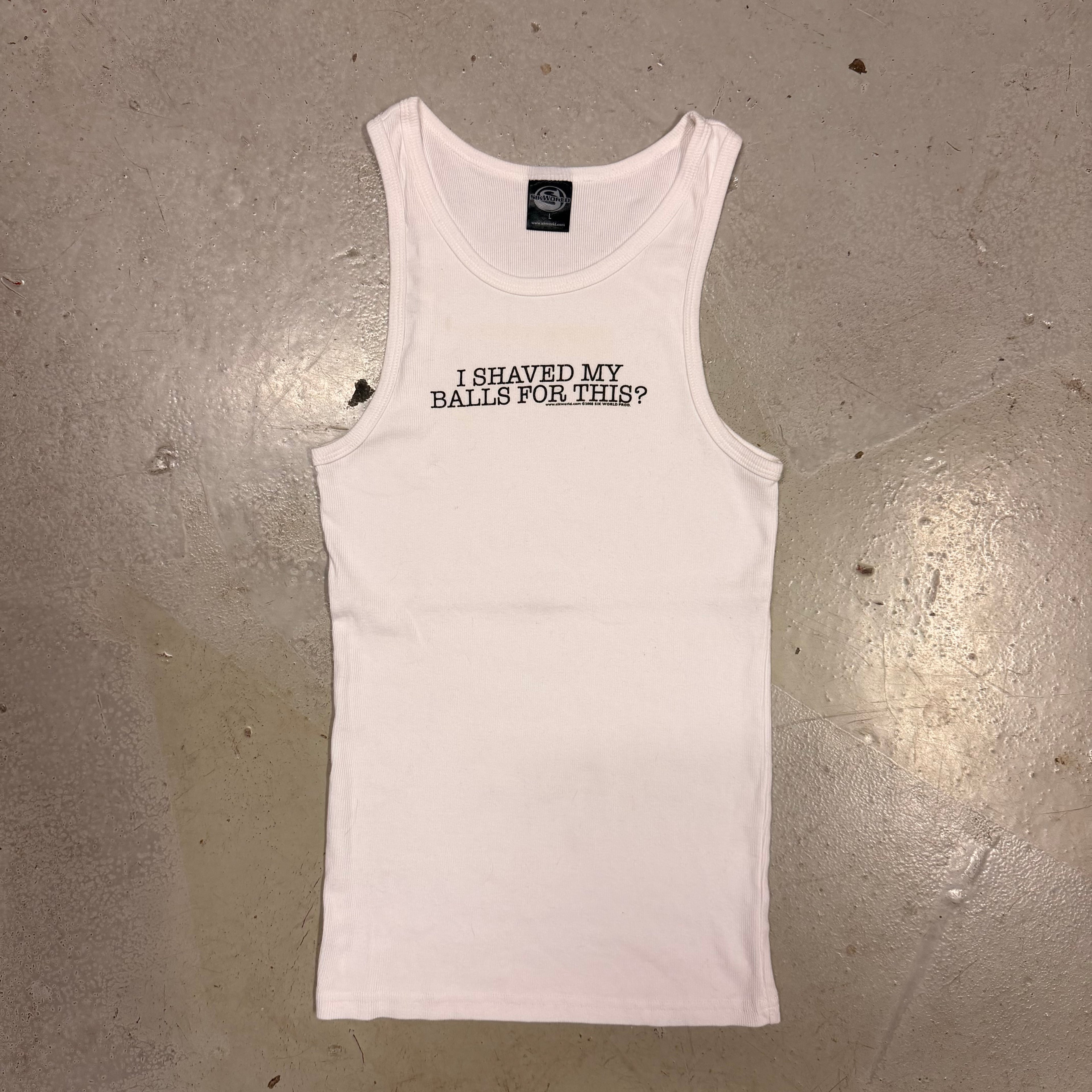 Sikworld Shaved My Balls Tank Top Shirt (L)