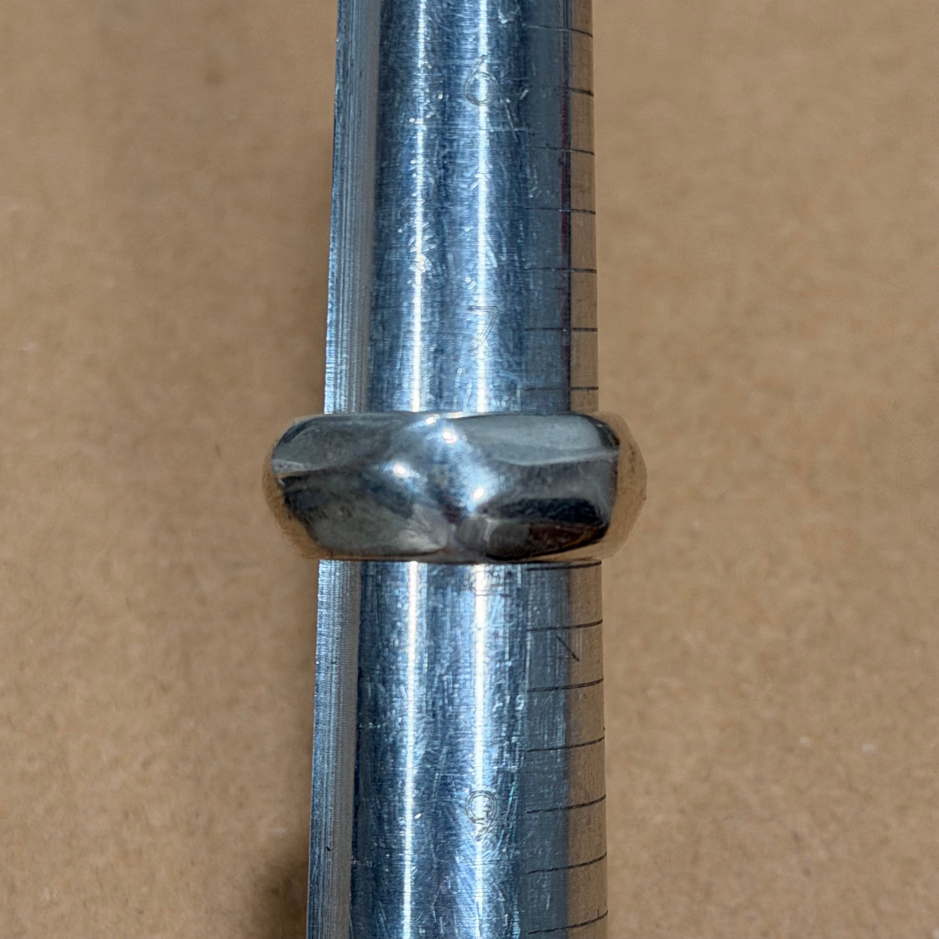 Hefty Sterling Modernist Rounded Ring Sz 7.75