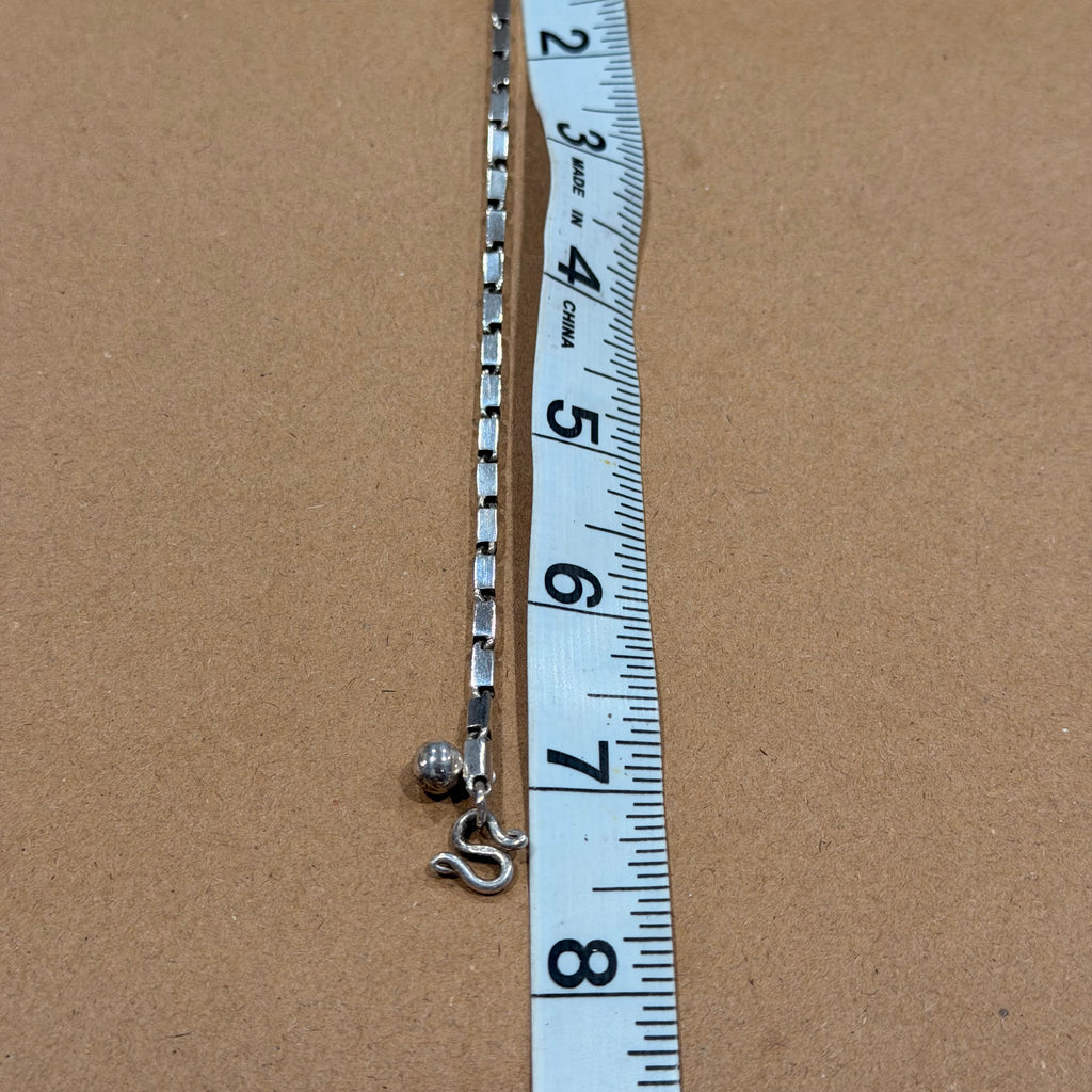 Sterling Bar Link Bracelet 7.5 in