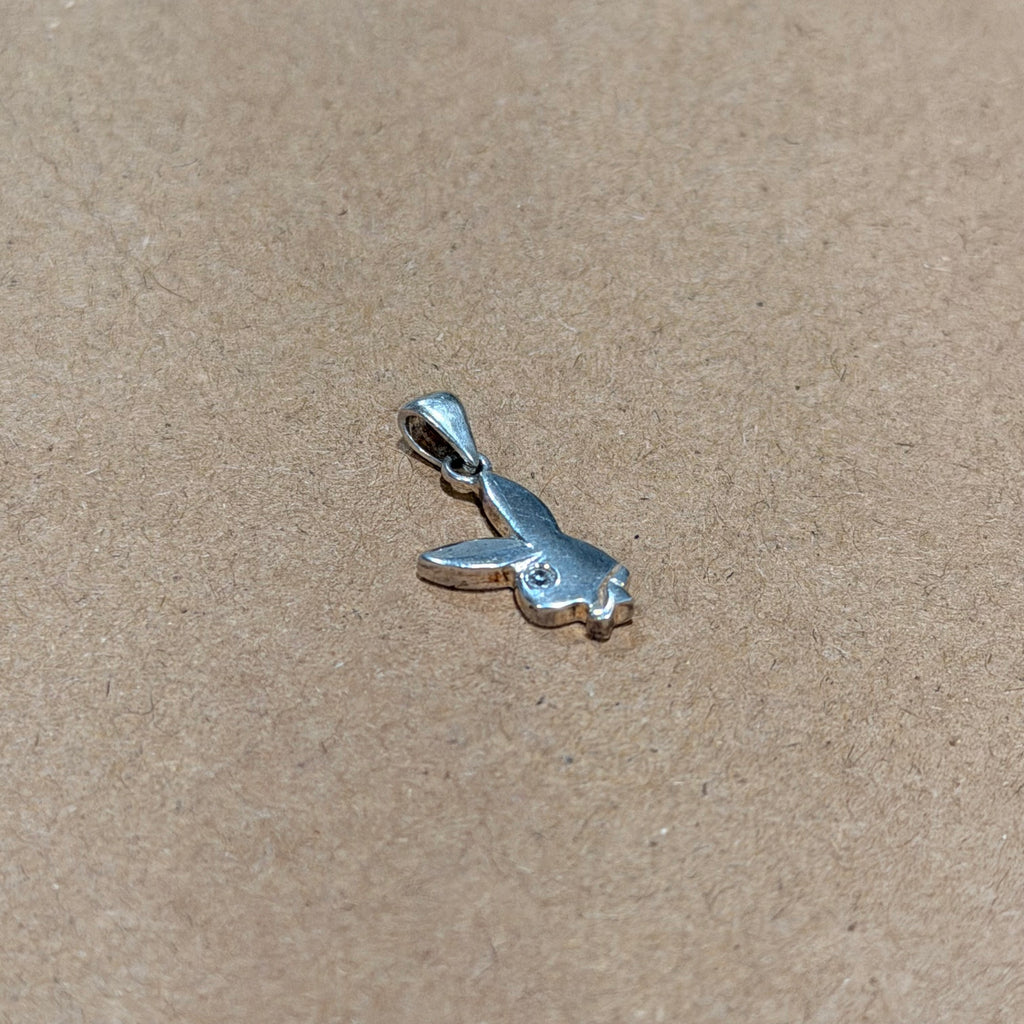 Sterling Mini Playboy Bunny Pendant / Charm