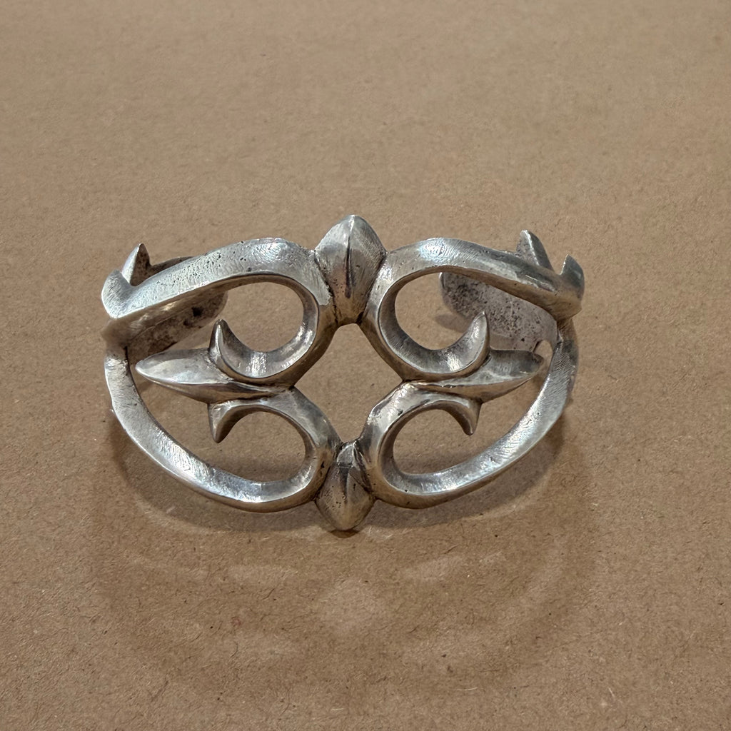 Massive Silver Sand Casted Navajo Cuff Bracelet 7 in