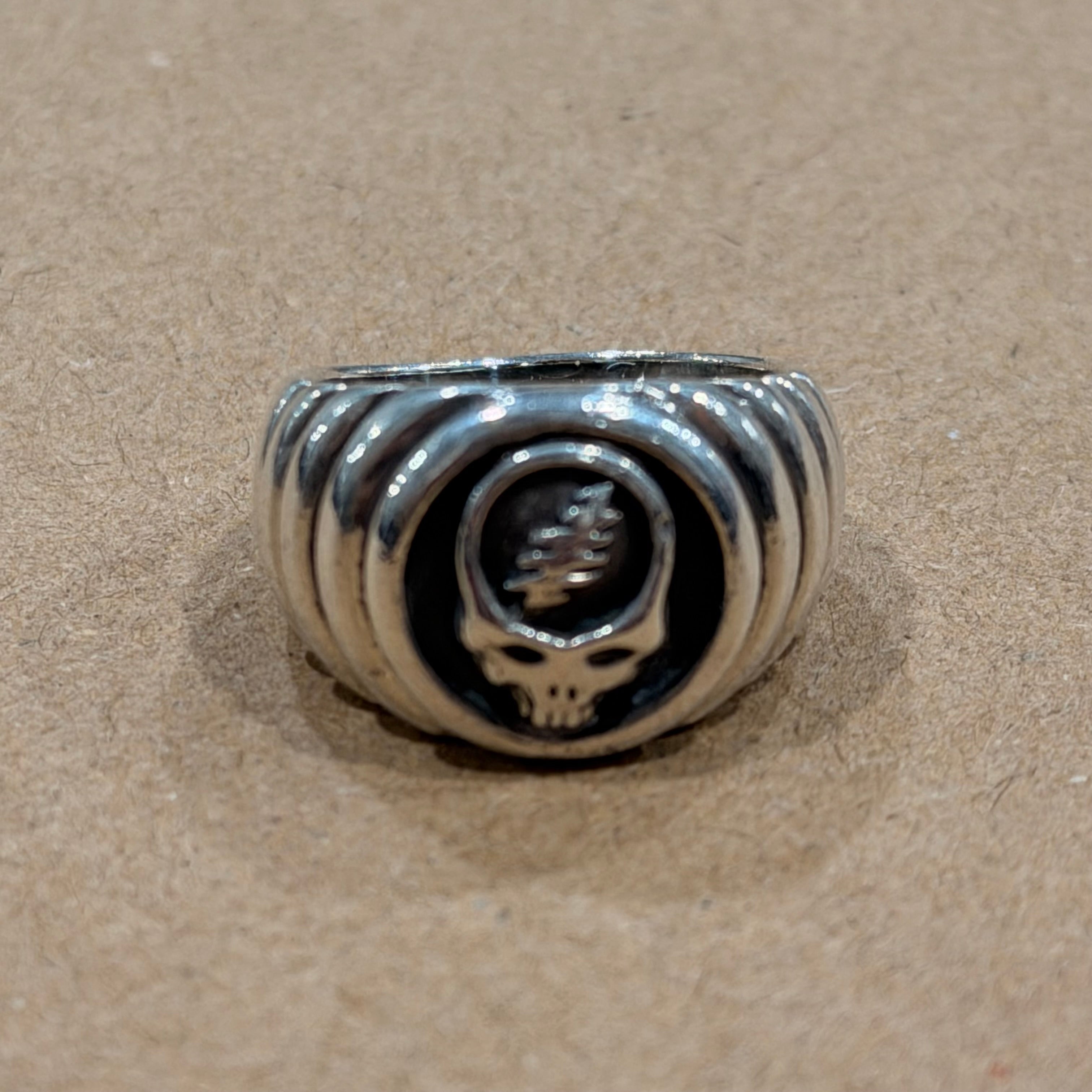 Sterling Grateful Dead Skull Ring Sz 6
