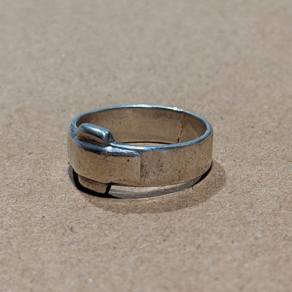 Sterling Abstract Plus Sign Ring Sz 7.5