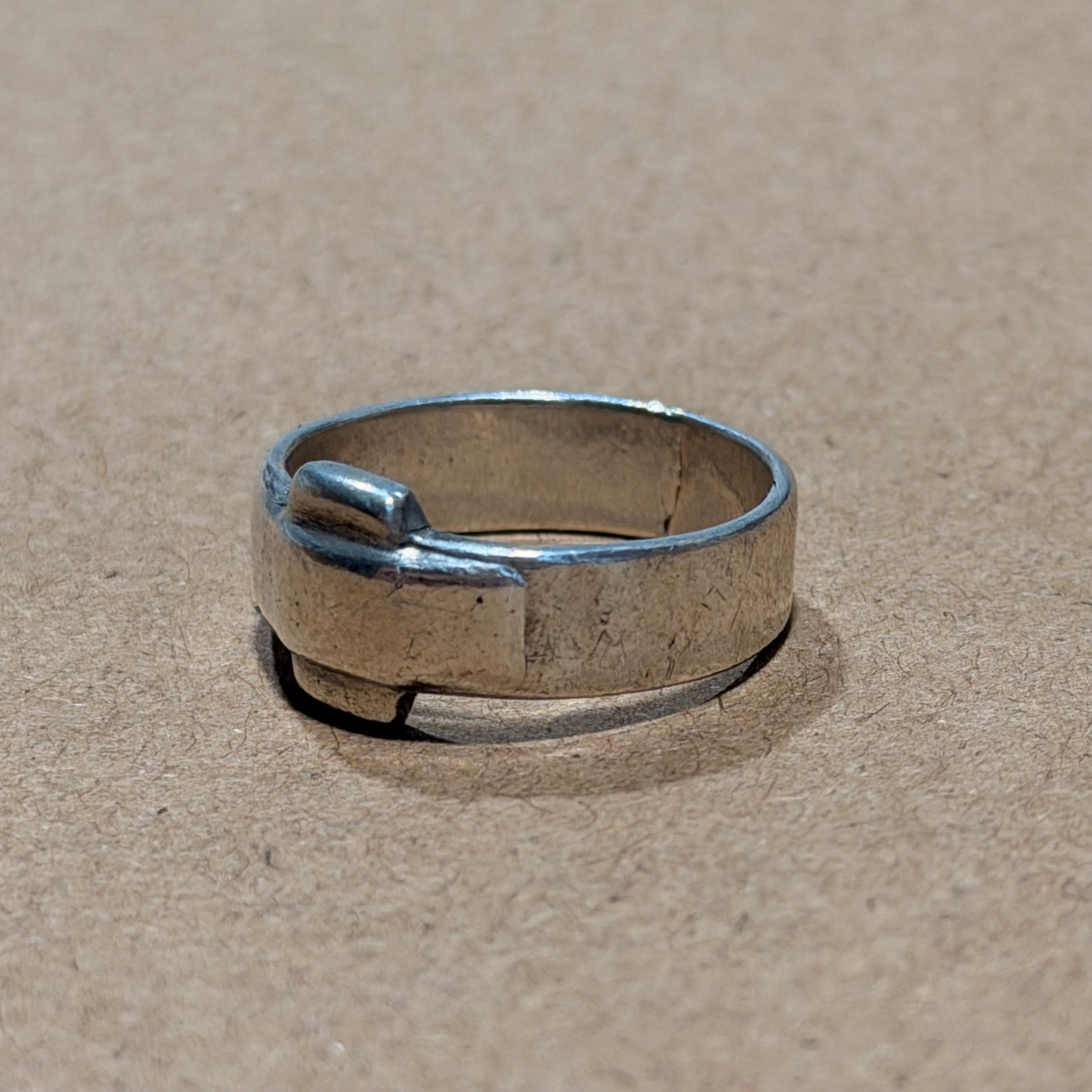 Sterling Abstract Plus Sign Ring Sz 7.5