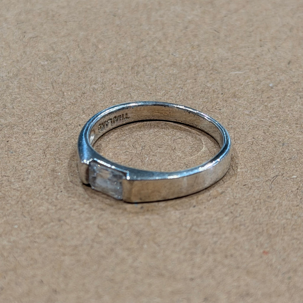 Sterling Cubic Zirconia Band Ring Sz 7.5