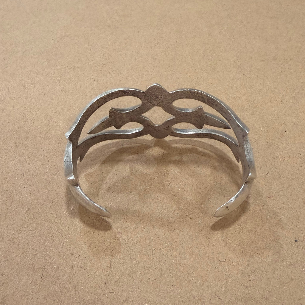 Massive Silver Sand Casted Navajo Cuff Bracelet 7 in