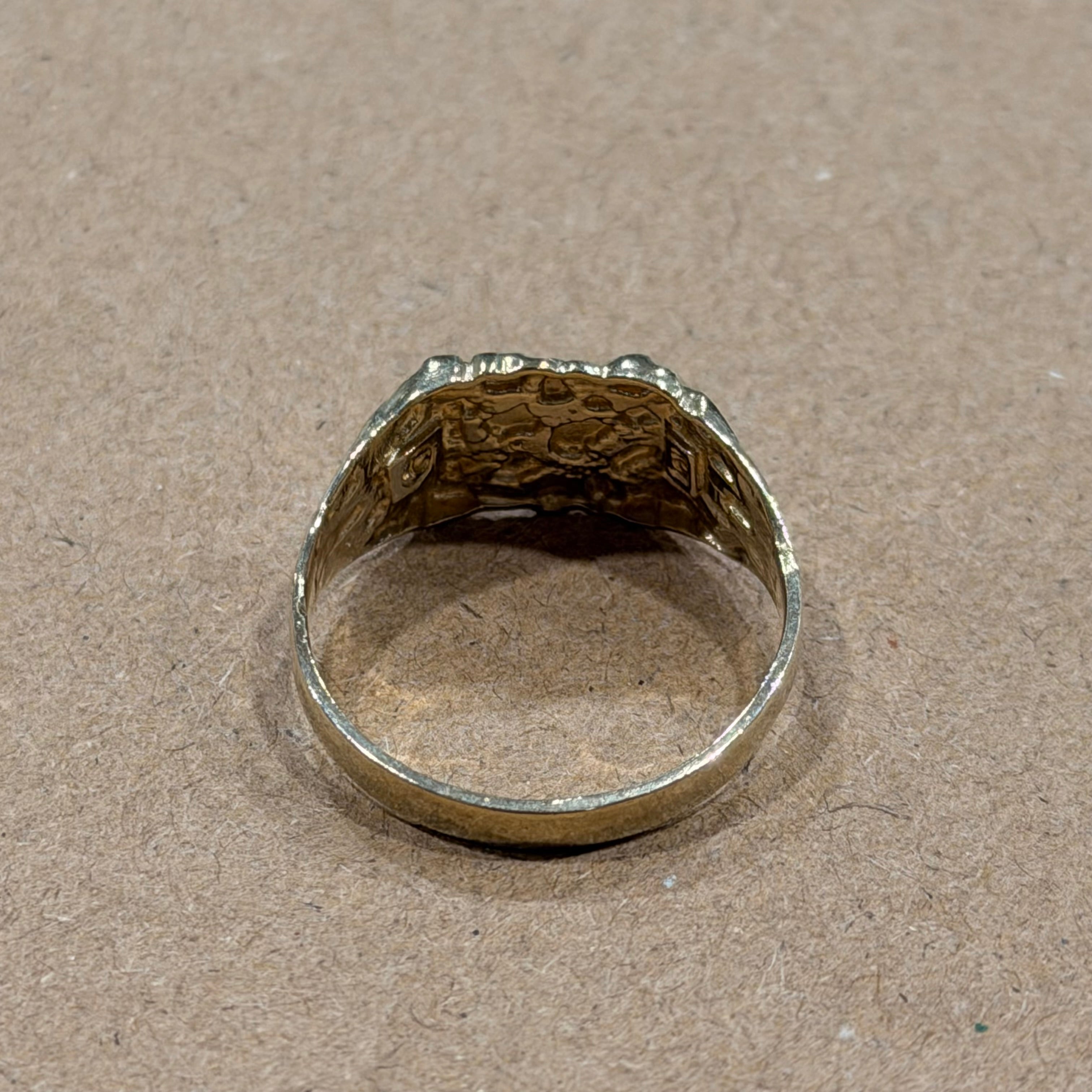 10k Gold Nugget Ring Sz 7.75