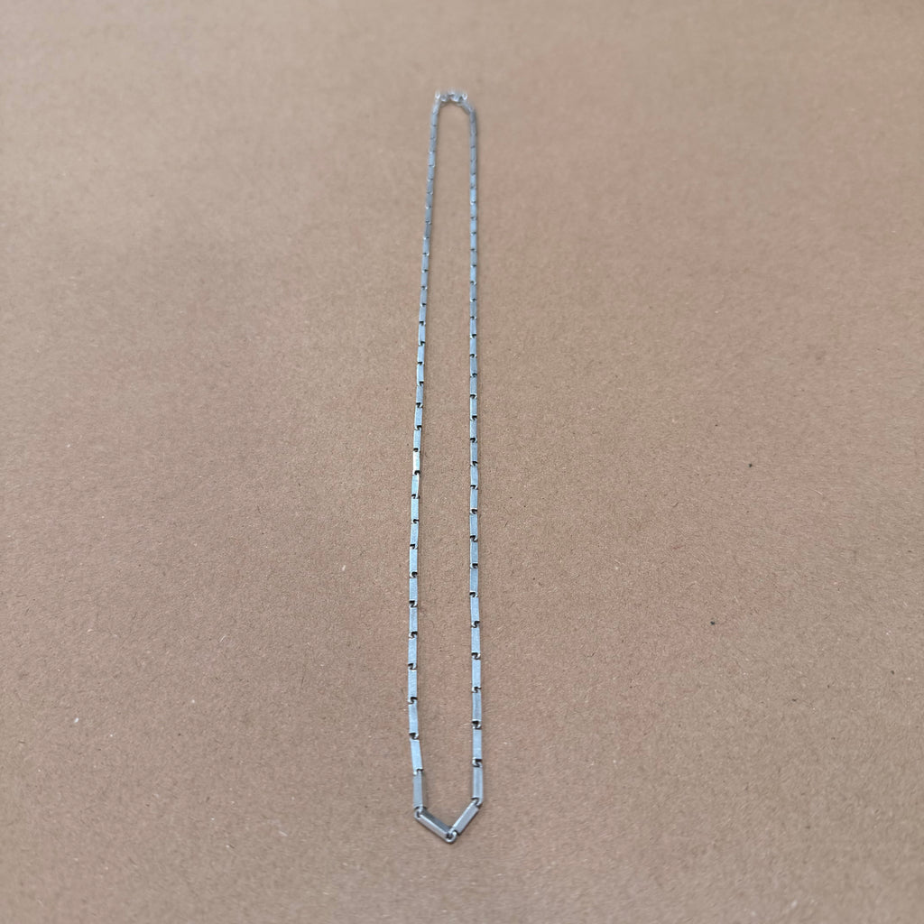 Sterling Bar Link Necklace 20 in
