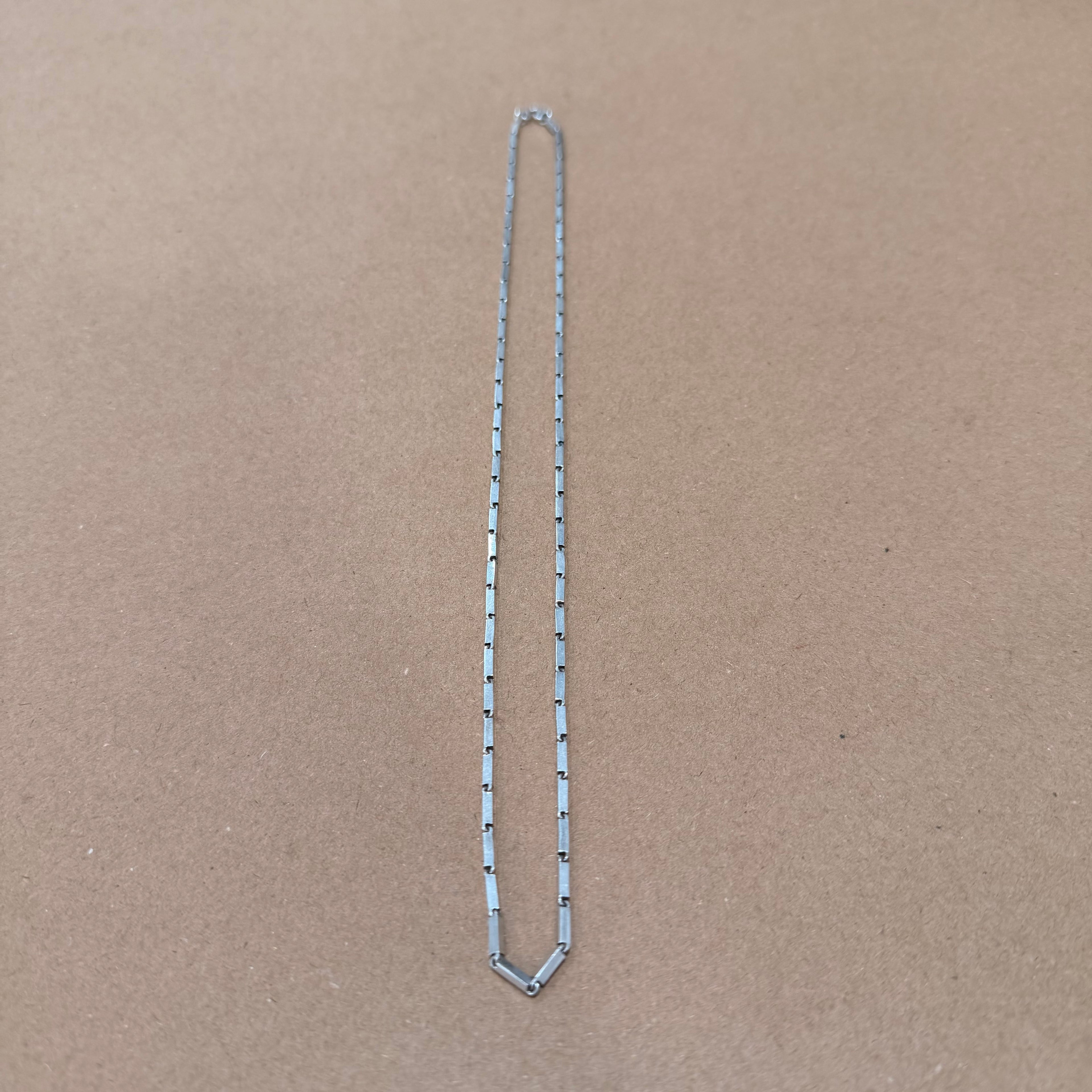 Sterling Bar Link Necklace 20 in