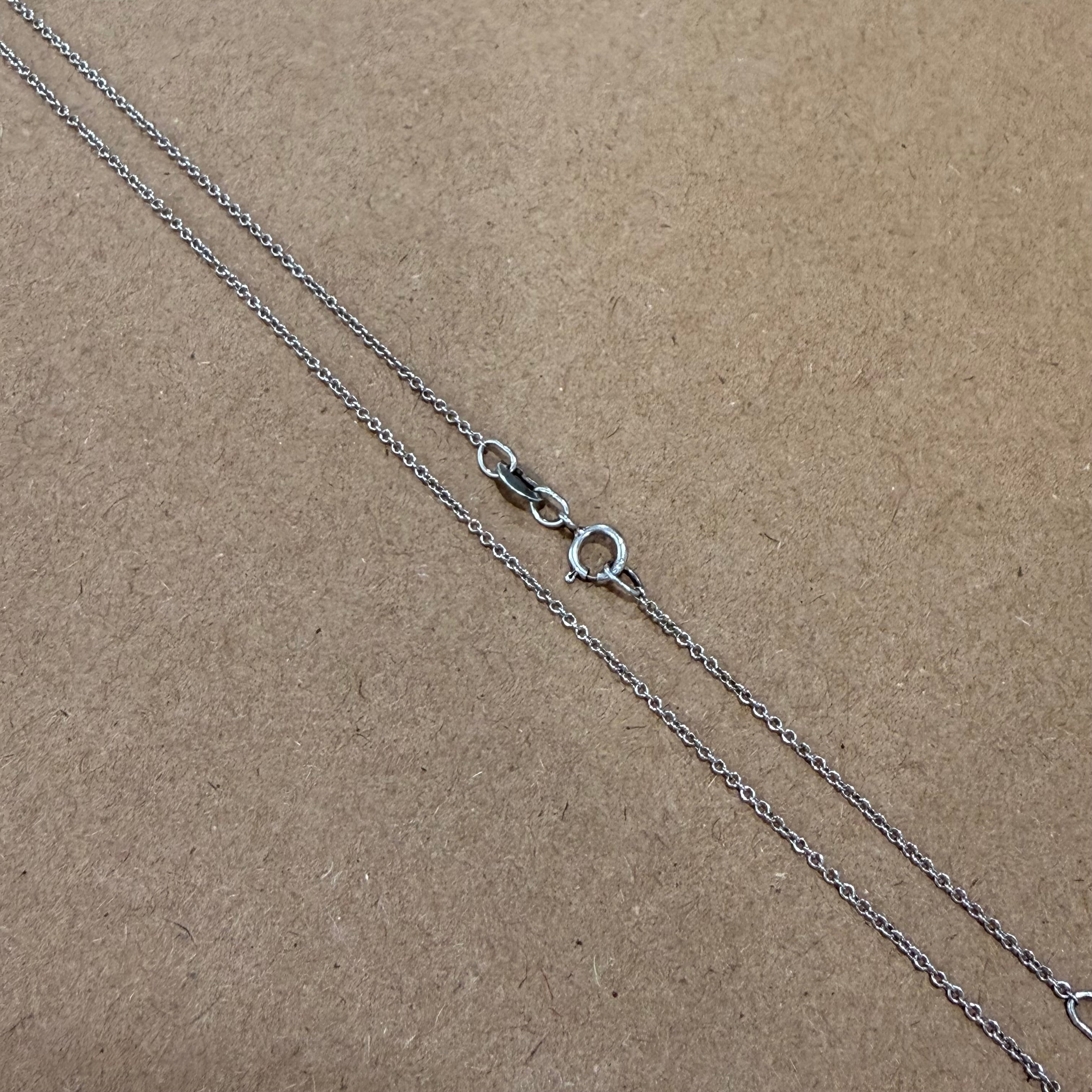 Sterling Thin Cable Chain Necklace 17 in