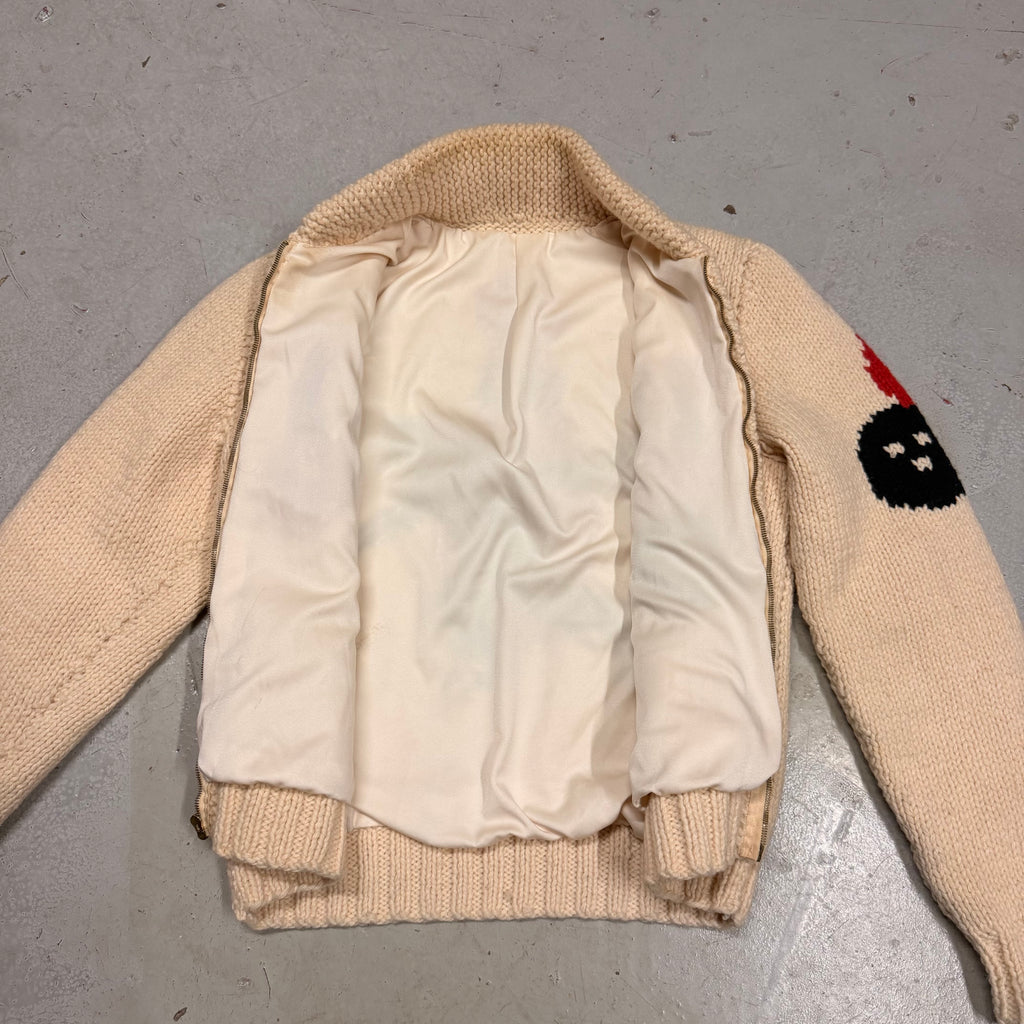 Vintage 50's Bowling Cowichan Knitted Jacket (L)