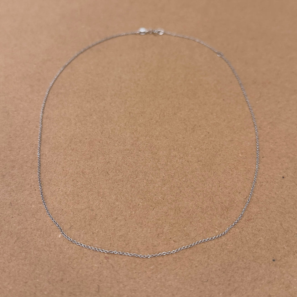 Sterling Thin Cable Chain Necklace 17 in