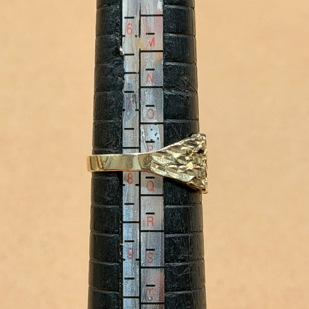 10k Gold Nugget Ring Sz 7.75