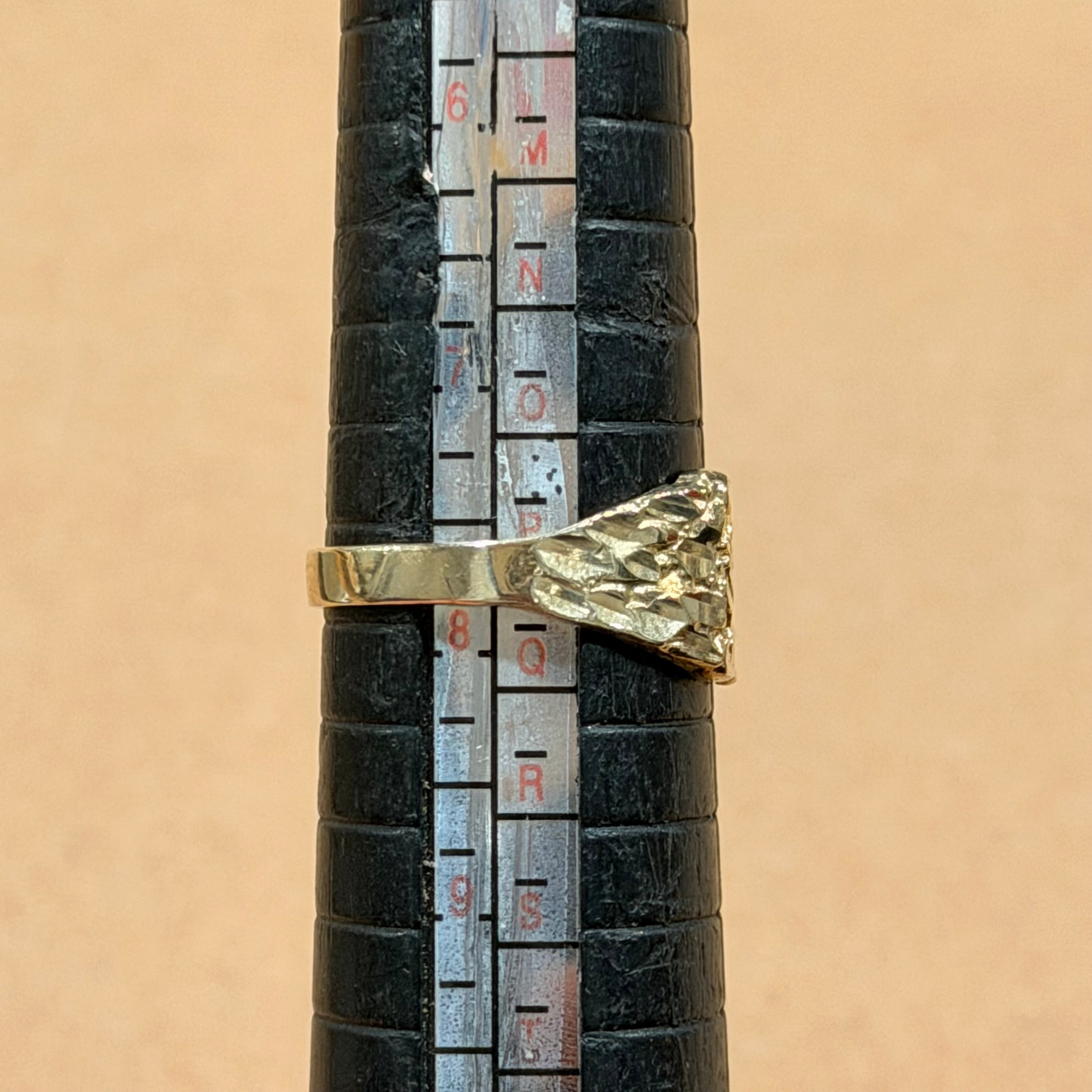 10k Gold Nugget Ring Sz 7.75