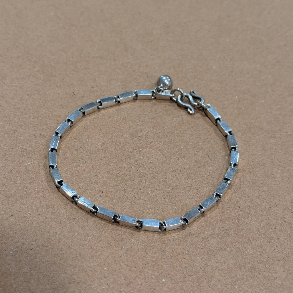 Sterling Bar Link Bracelet 7.5 in