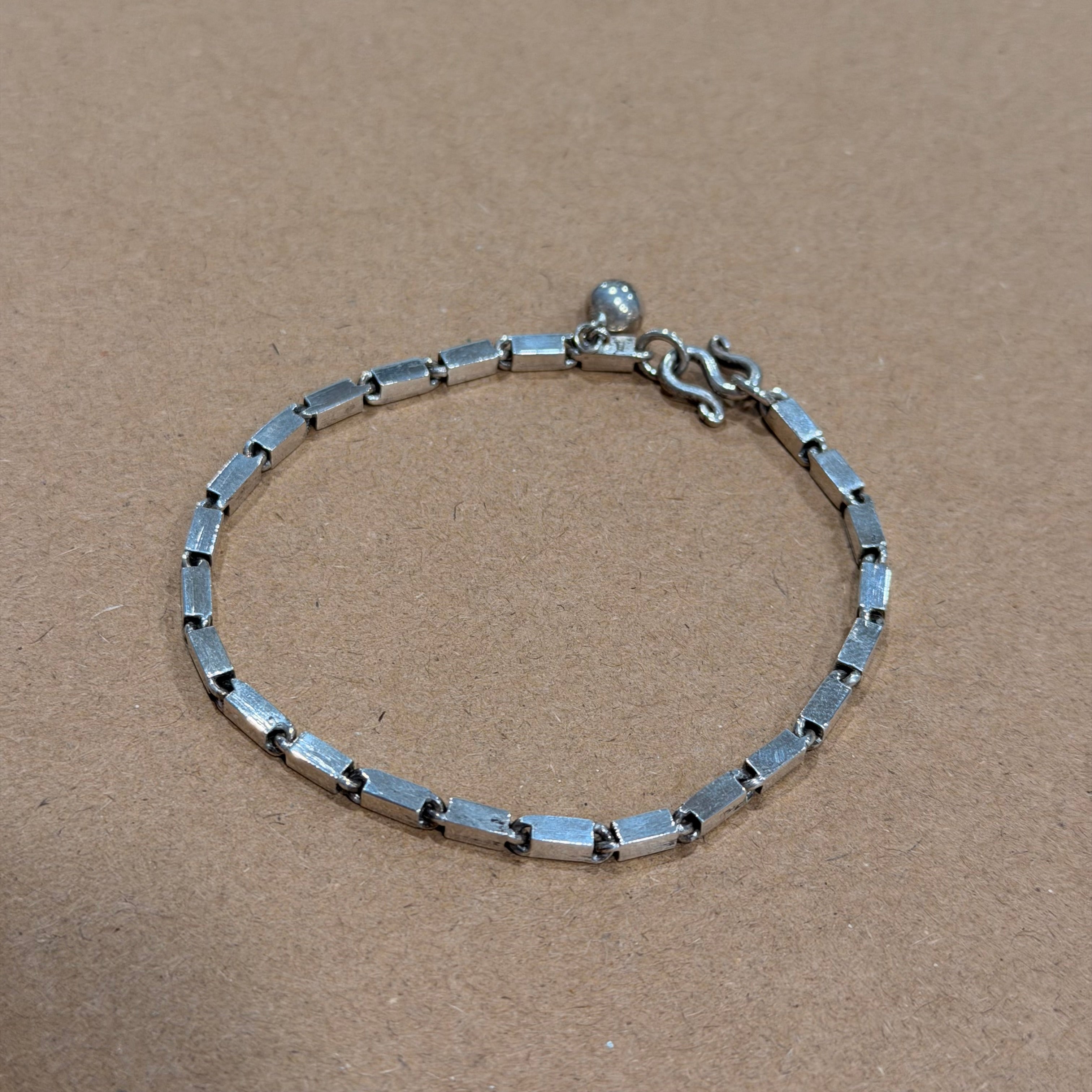 Sterling Bar Link Bracelet 7.5 in
