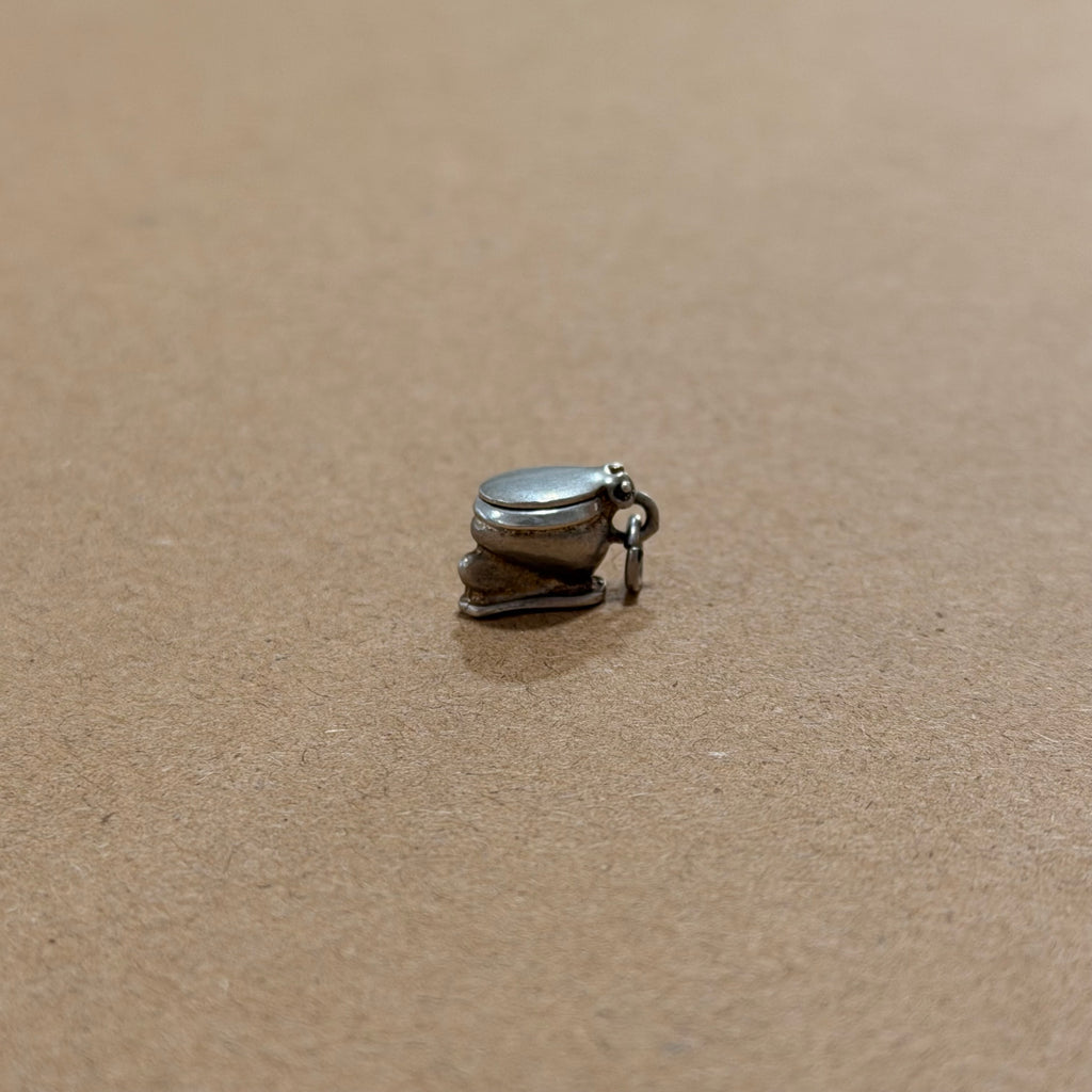 Sterling Articulated Toilet Charm Pendant
