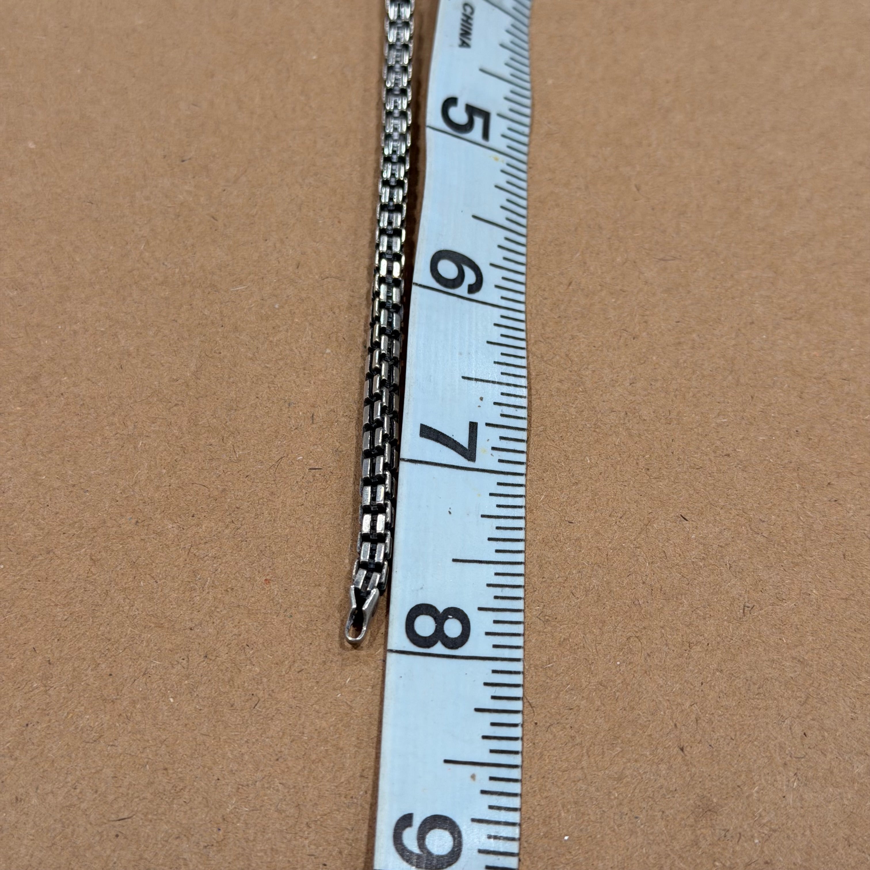 Sterling Double Box Link Bracelet 8 in