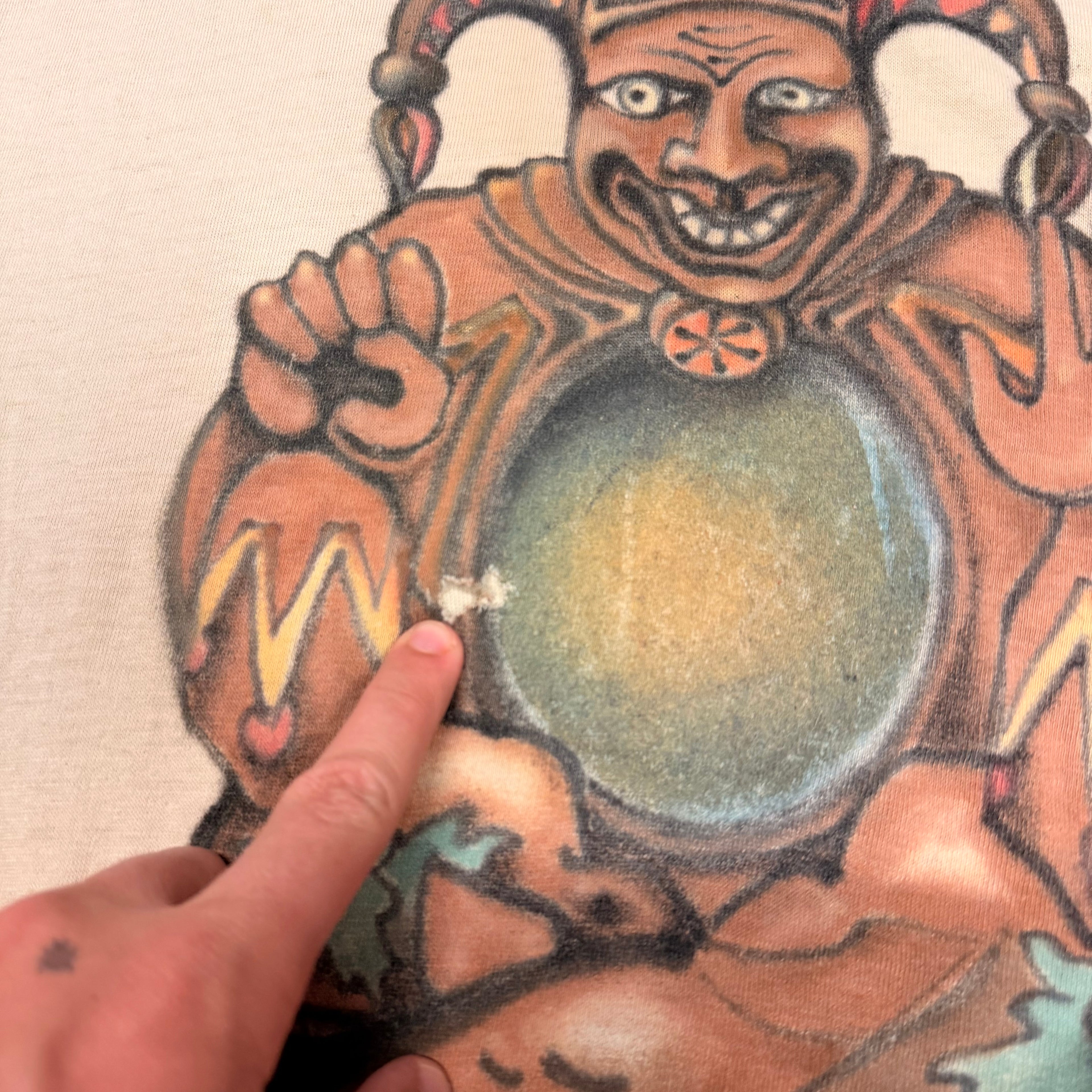 70's Jester Airbrush Graphic Tee Shirt (L)