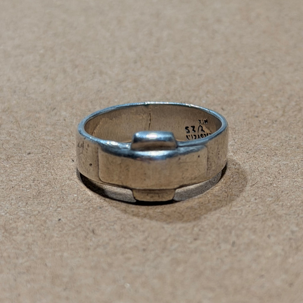 Sterling Abstract Plus Sign Ring Sz 7.5