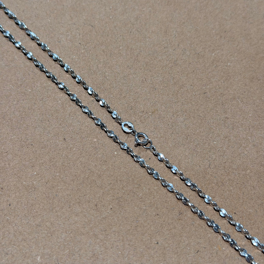 Sterling Twisted Infinity Link Necklace 20 in