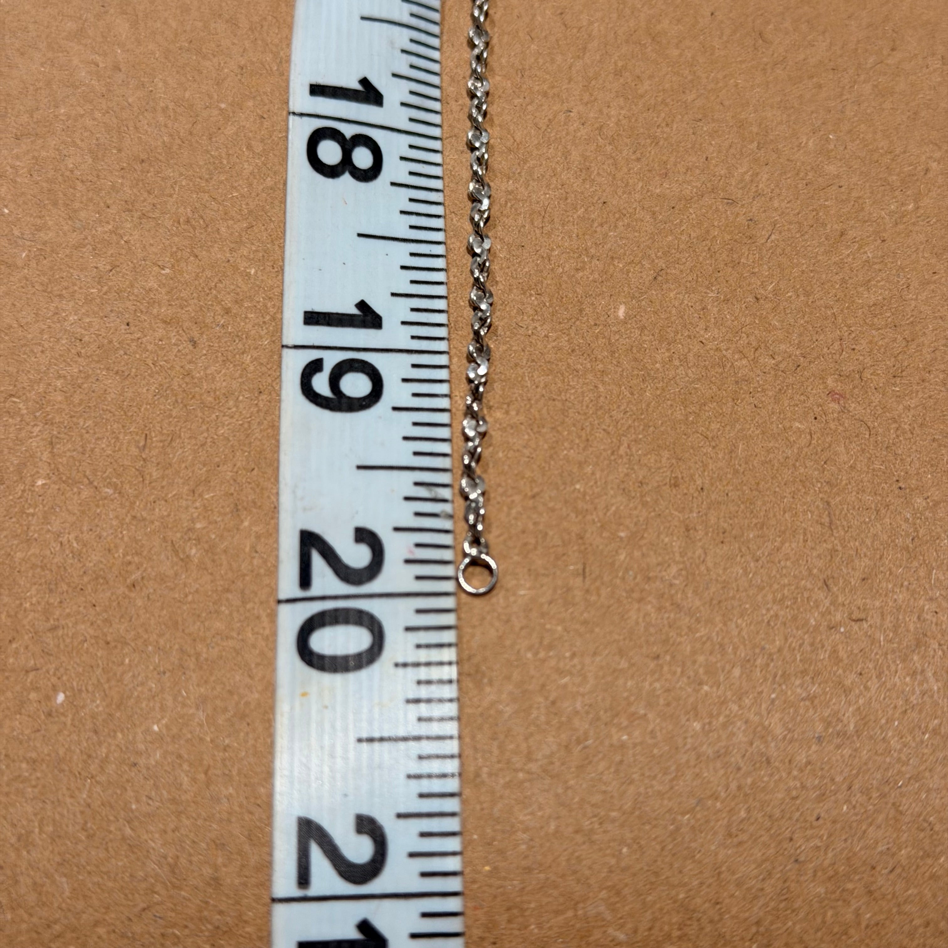 Sterling Twisted Infinity Link Necklace 20 in